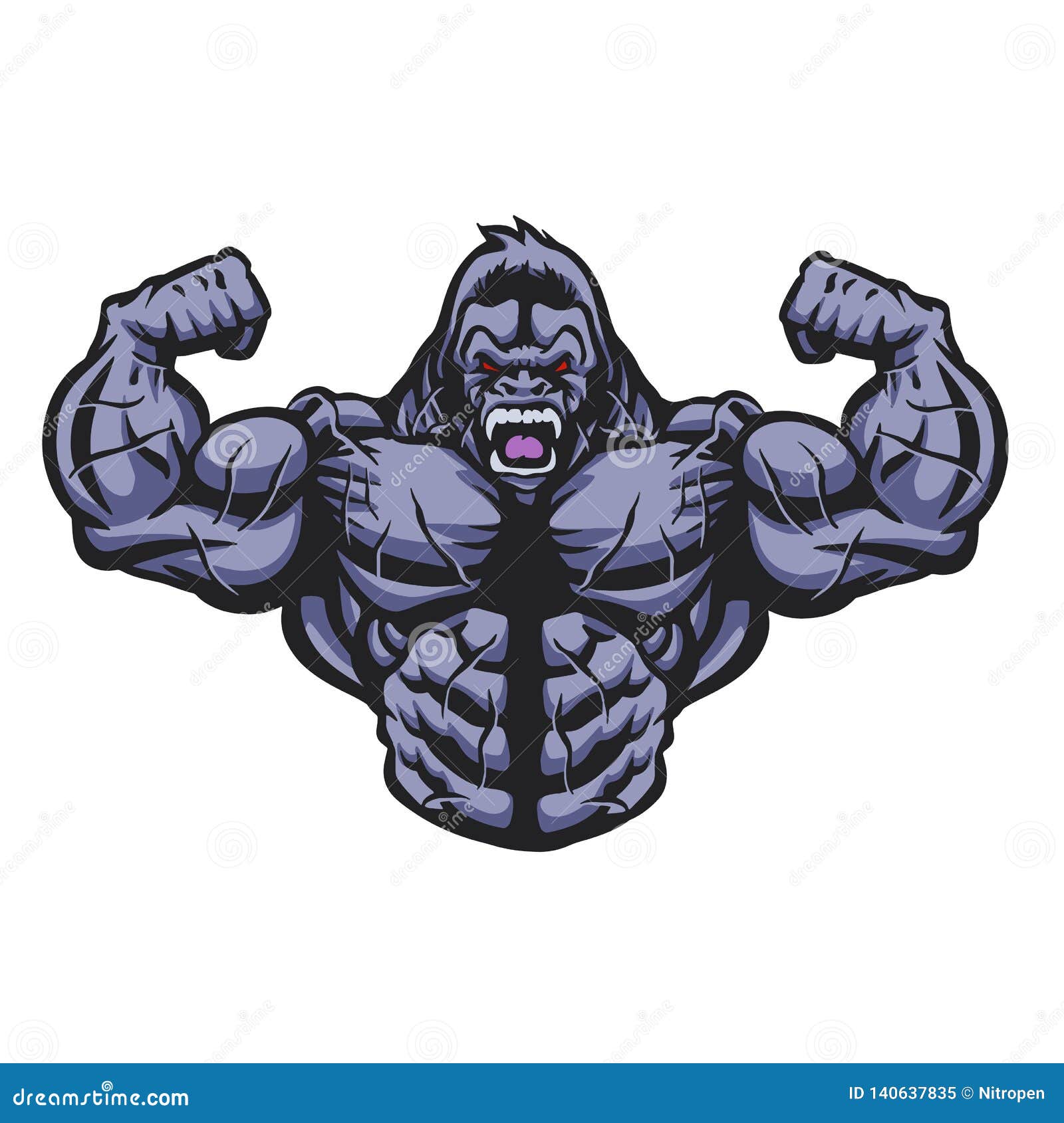 Gorilla Bodybuilder Performs Illustration Stock Vector - Illustration of mammal, angry: 140637835 Gorilla Bodybuilder Performs Illustration Stock Vector - Illustration of mammal, angry: 140637835