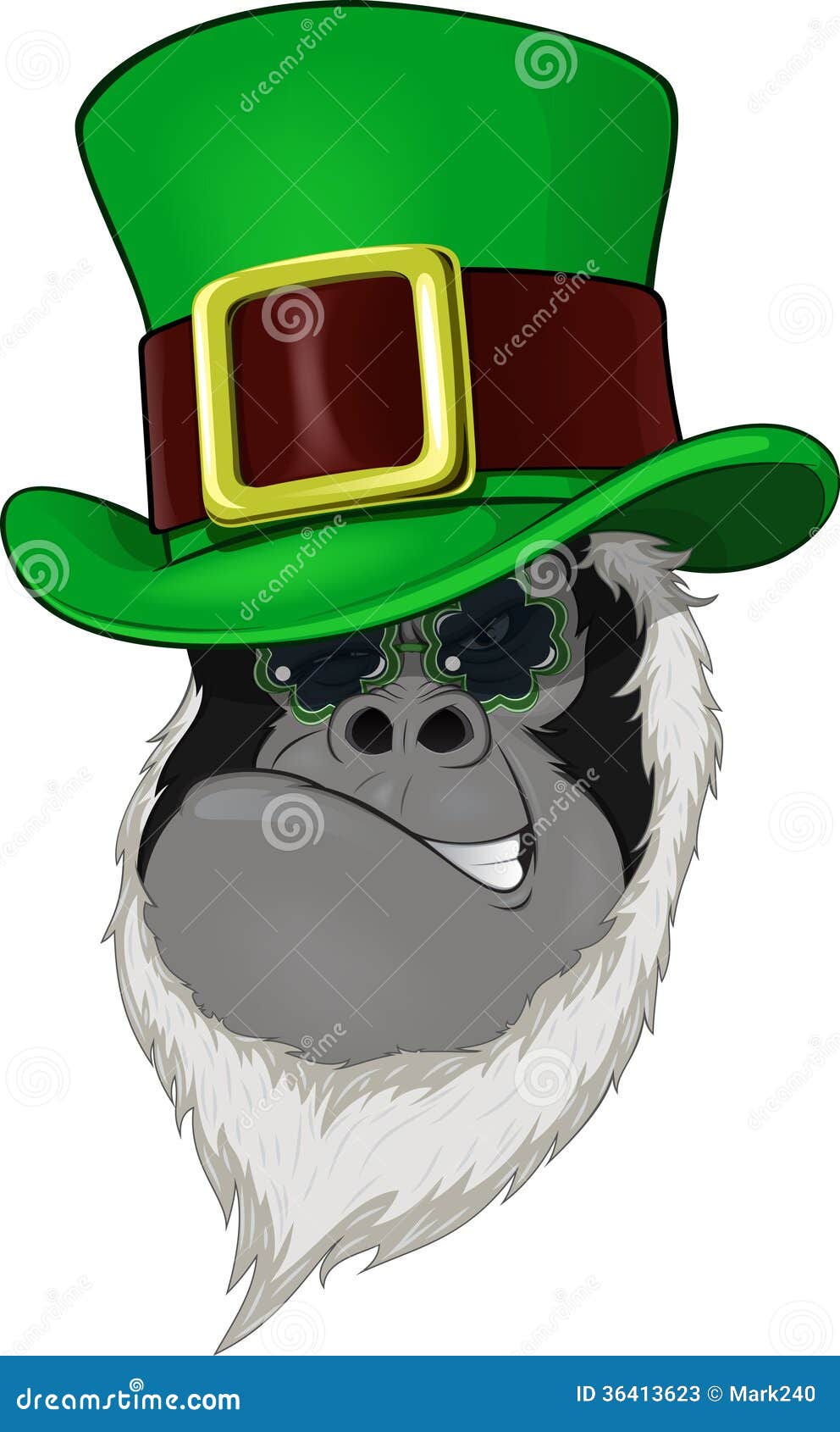 Gorilla head with hat stock vector. Illustration of attack 36413623