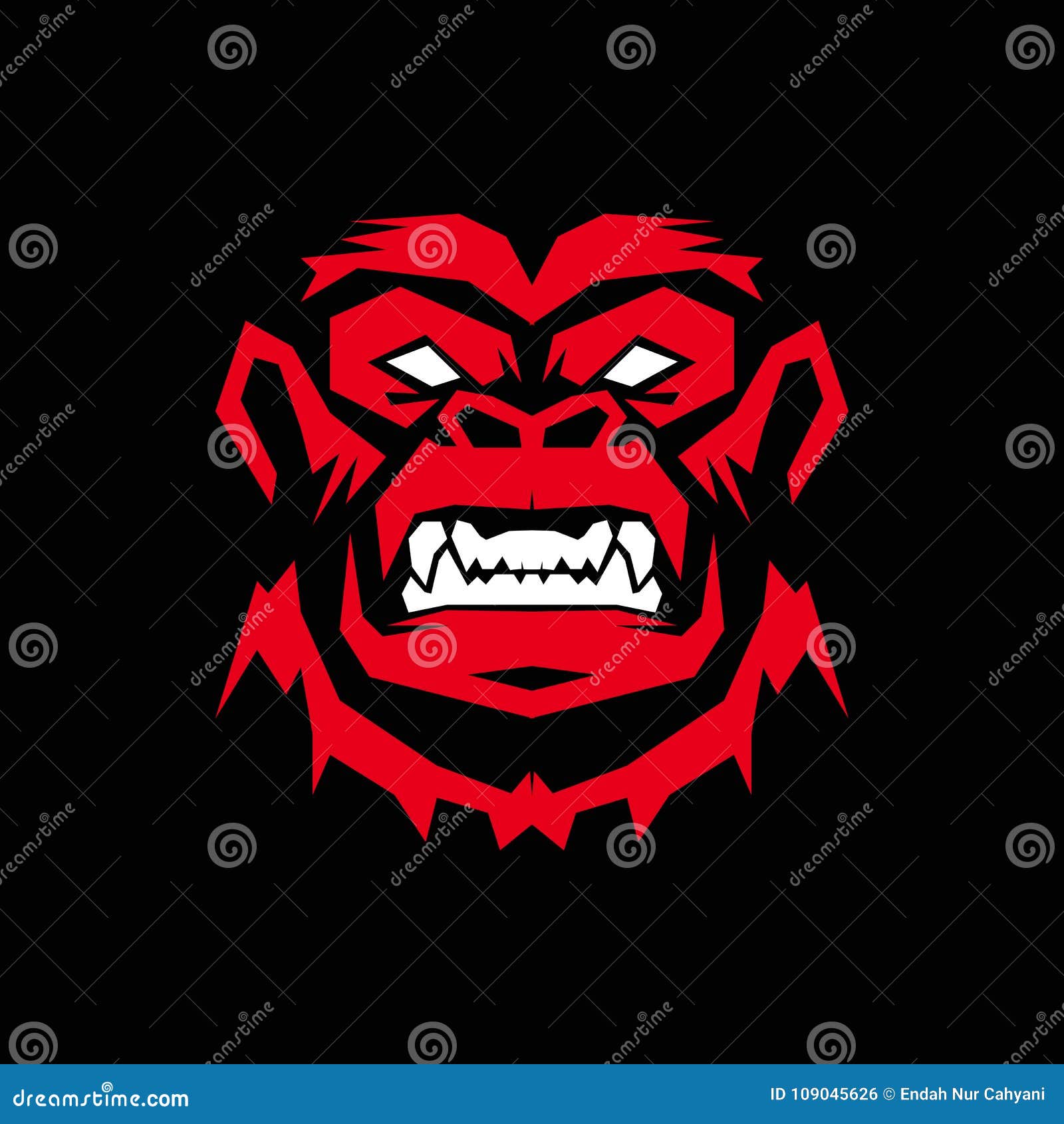 Gorilla Ape Mascot Ice Hockey Team Logo Design Vector with Modern  Illustration Concept Style for Badge, Emblem and Tshirt Printing Stock  Vector - Illustration of chimpanzee, cartoon: 269515326