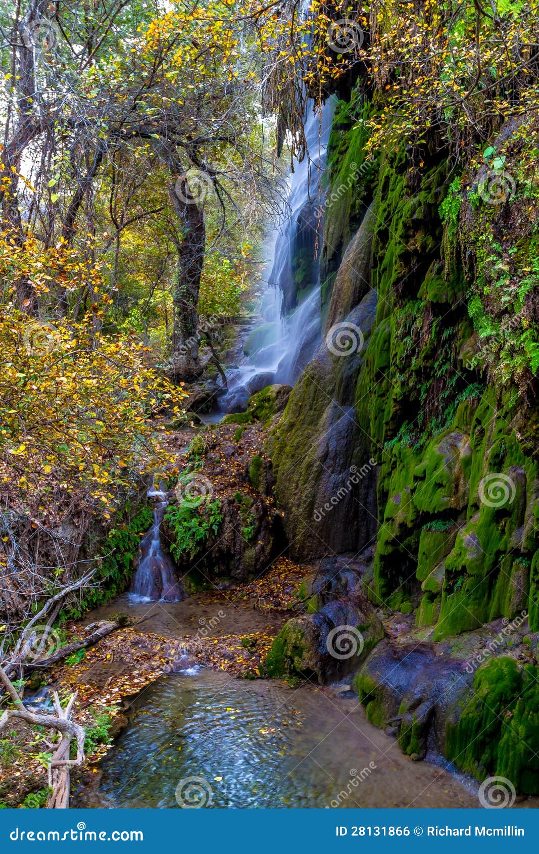 Gorman Pittoresco Cade Nel Texas. Fotografia Stock Immagine di