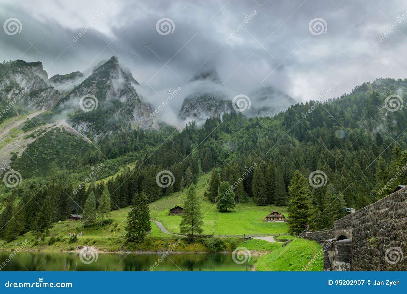 Gosau Valley before the Storm Stock Image - Image of country, austria:  95202907
