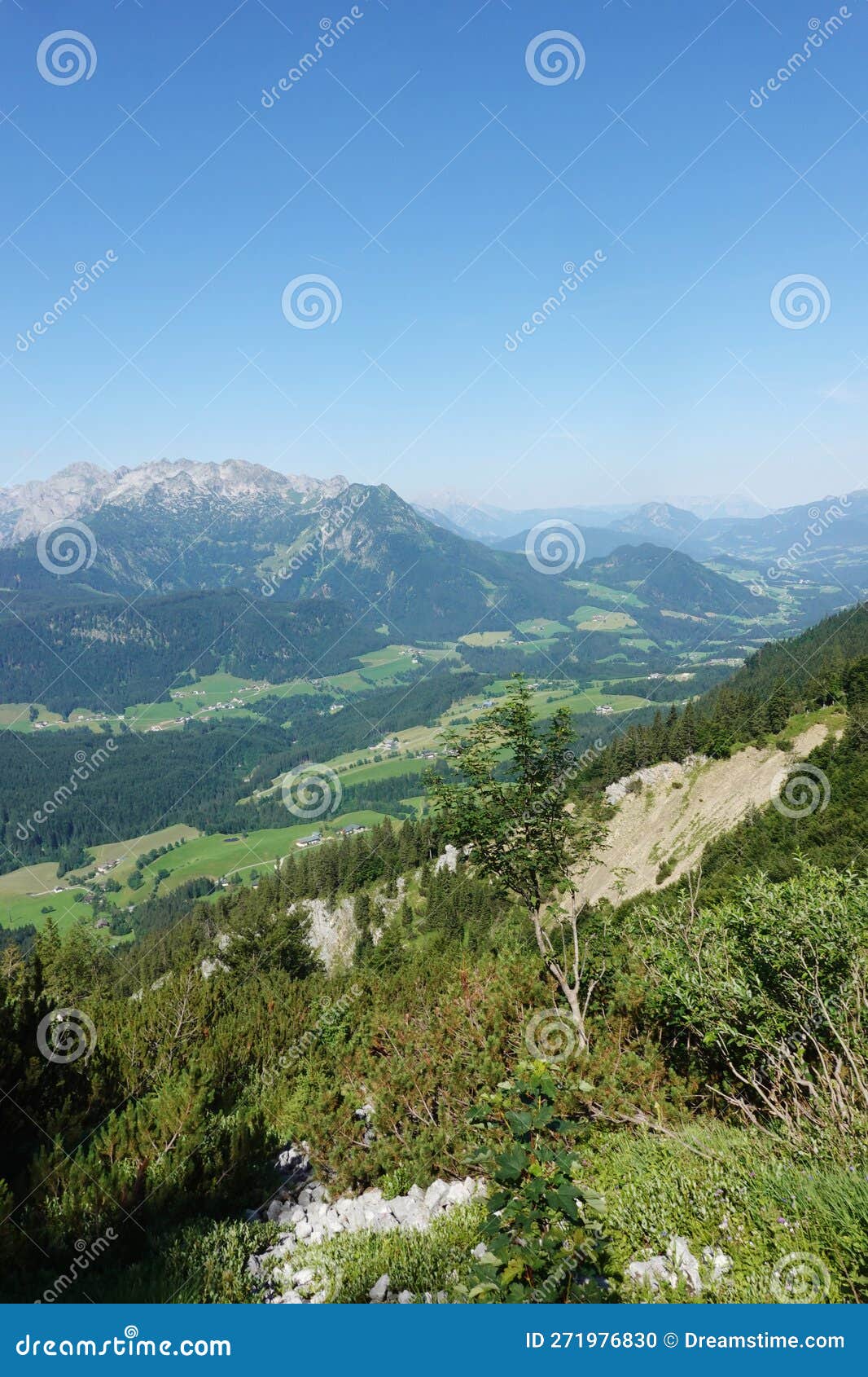 The View from Gablonzer Huette To Zwiesel Valley, Gosaukamm Mountain