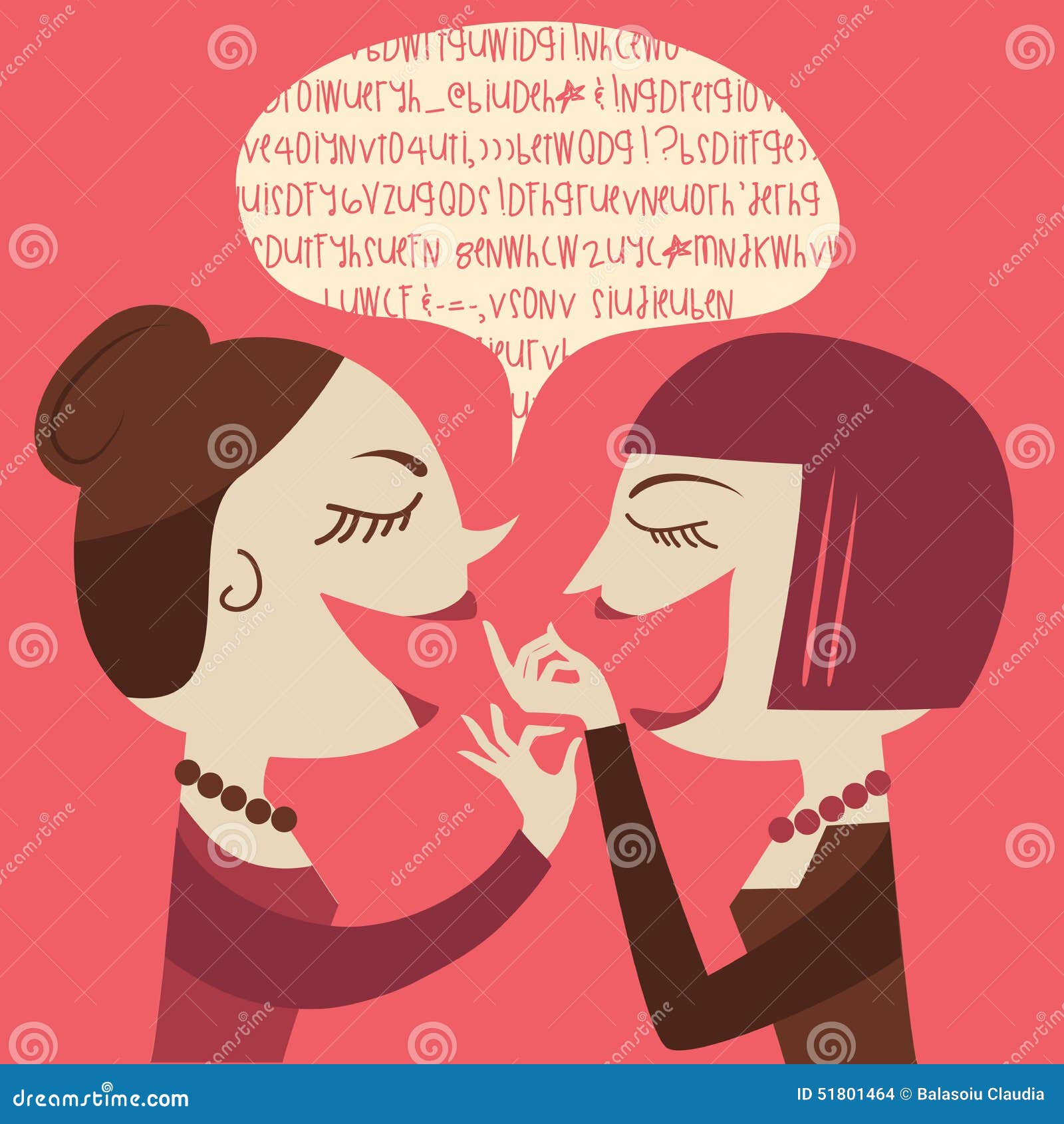 Gossiping Women stock vector. Illustration of lovely - 51801464