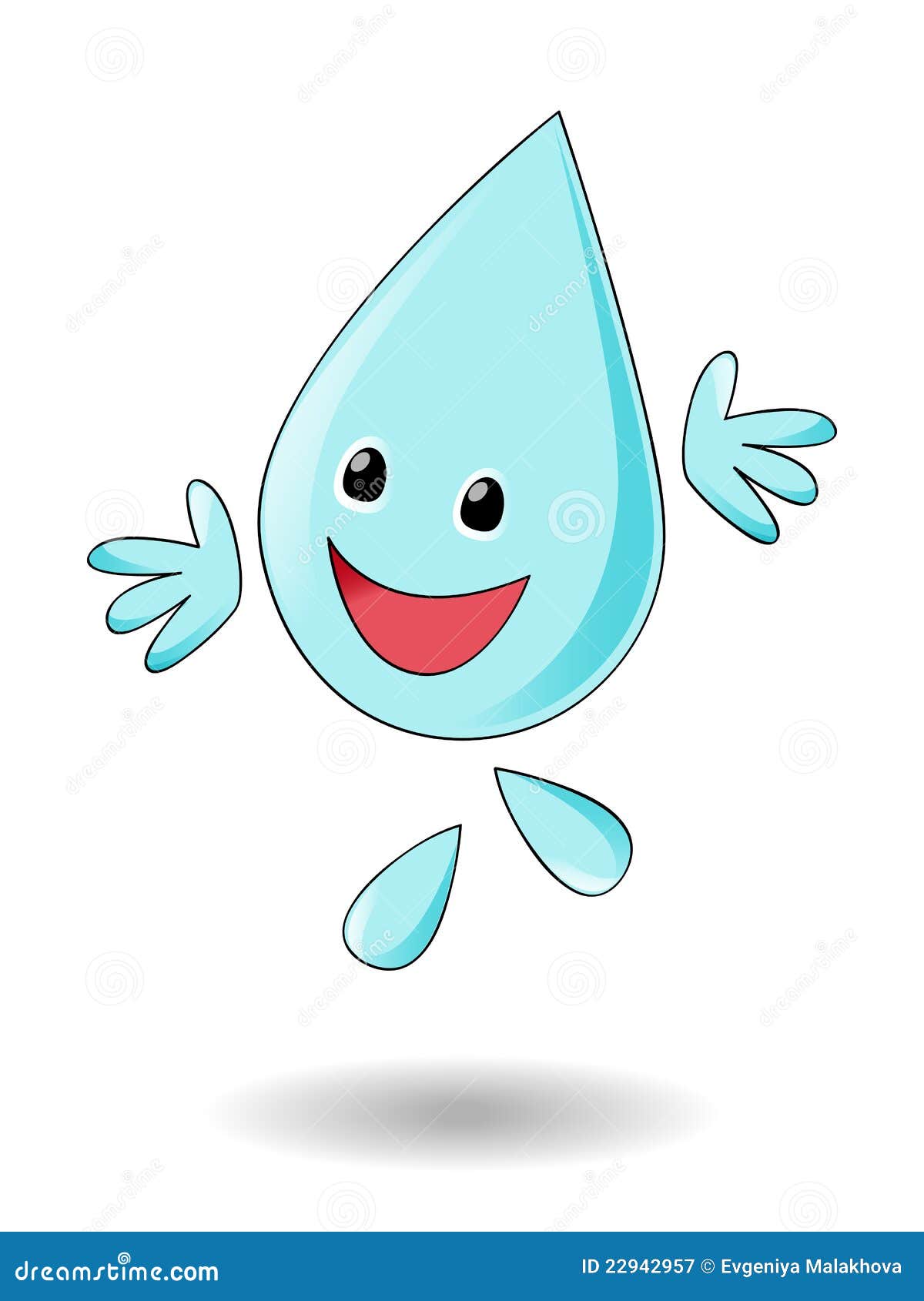 Gota del agua ilustración del vector. Ilustración de felicidad - 22942957