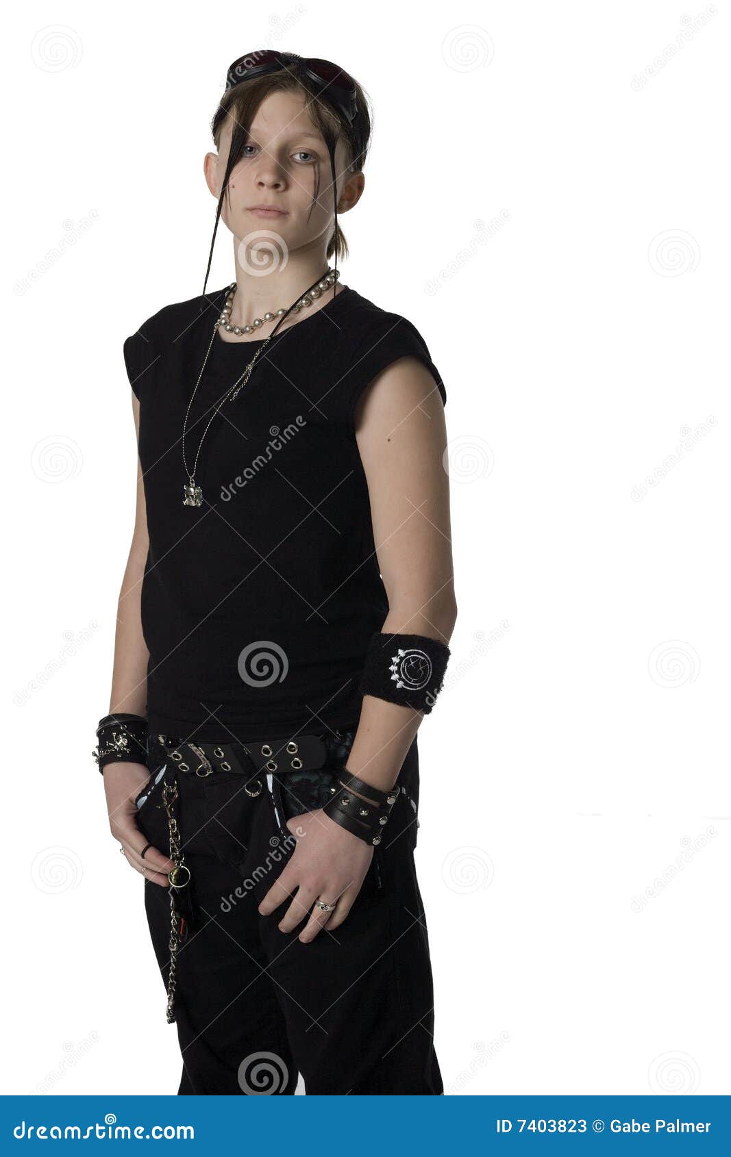 Goth attire stock image. Image of black, somber, single - 7403823