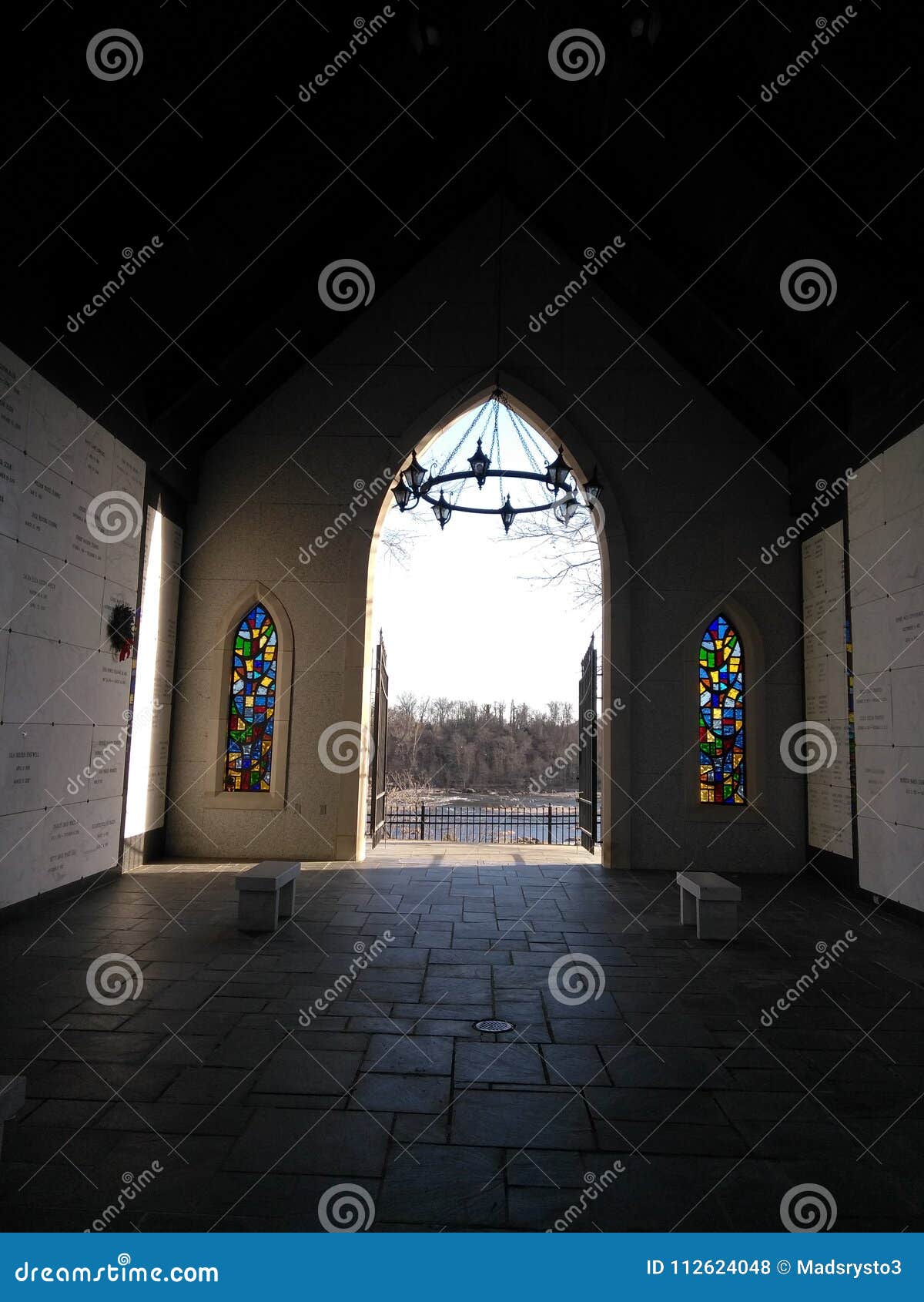 Gothic Arch and Stained Glass Windows Editorial Stock Photo Image of glass, stained 112624048