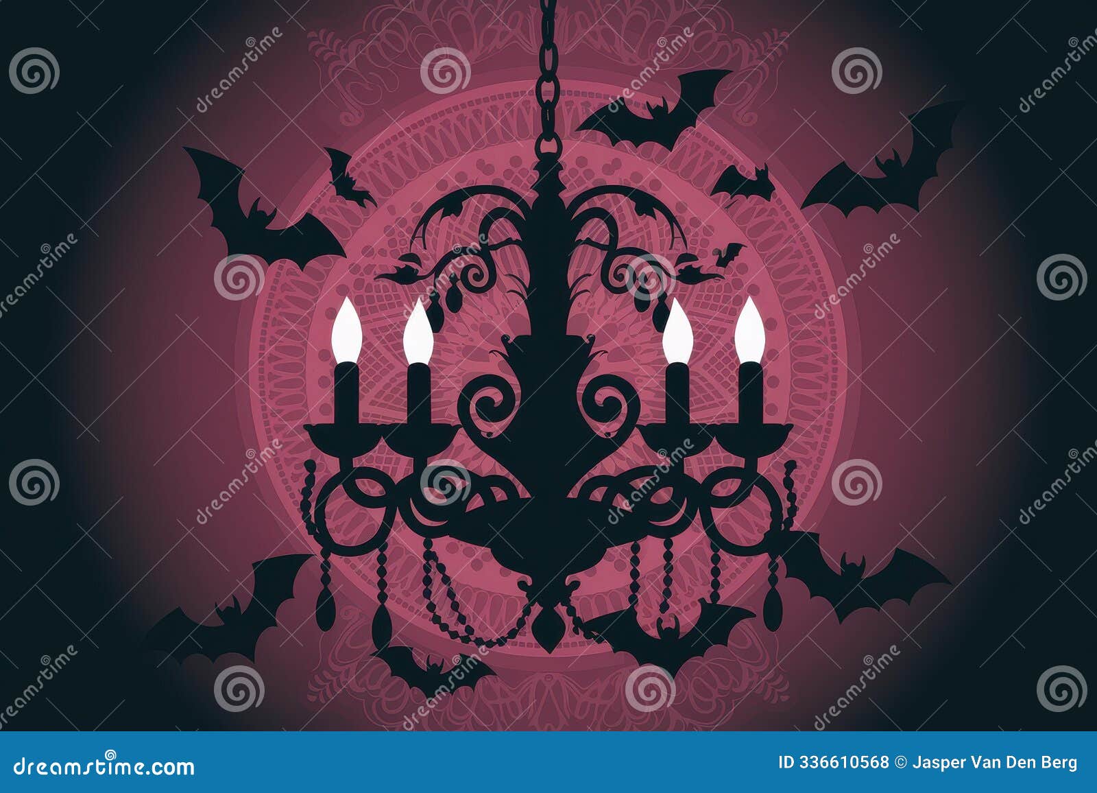 gothic chandelier bats - spooky halloween decor party home lighting