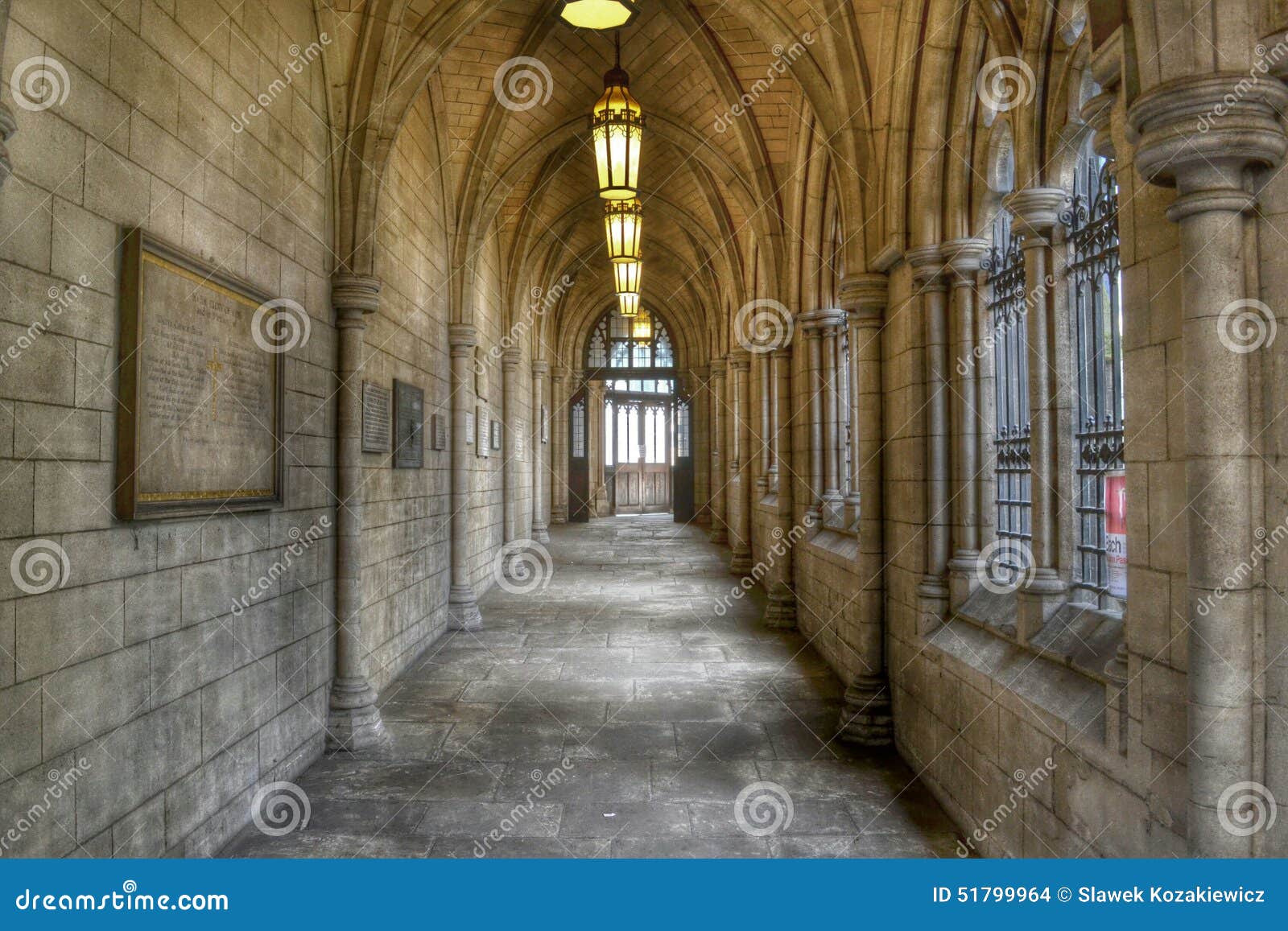 gothic church passageway