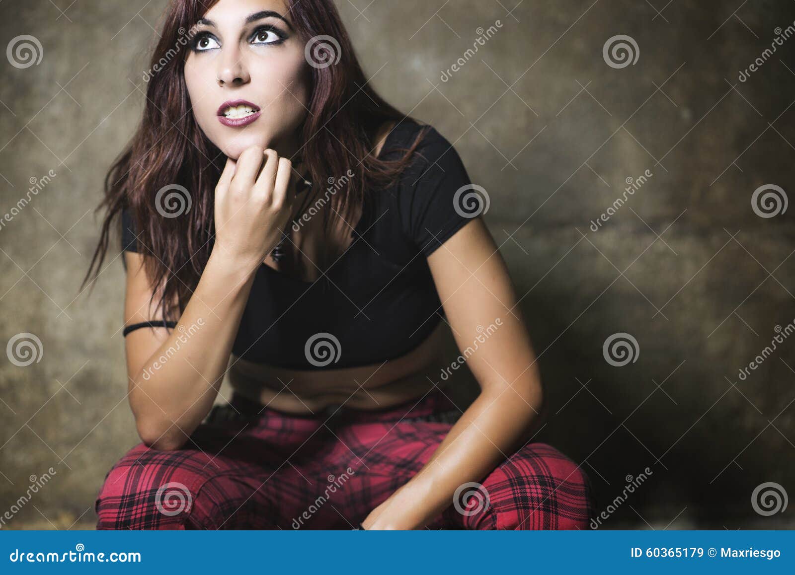 Gothic And Emo Girl Look Stock Image Image Of Background