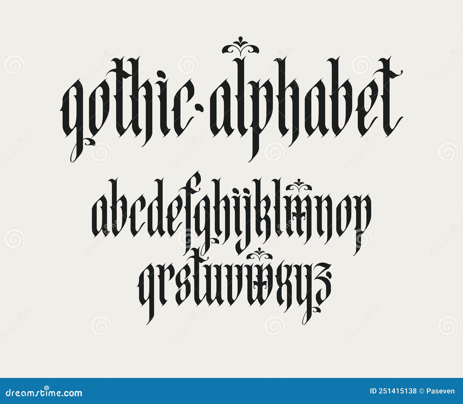 Alphabet letters. English alphabet, calligraphy, lettering Stock