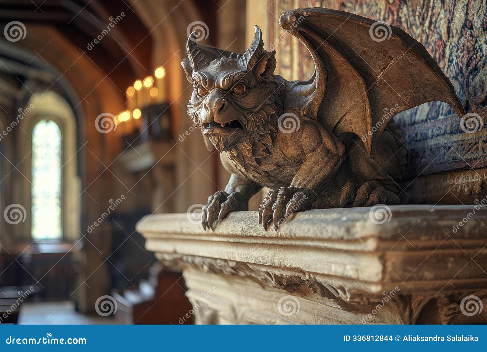 gothic home decor, gothic revival decor, such as gargoyles and tapestries, adds old-world charm and character to your