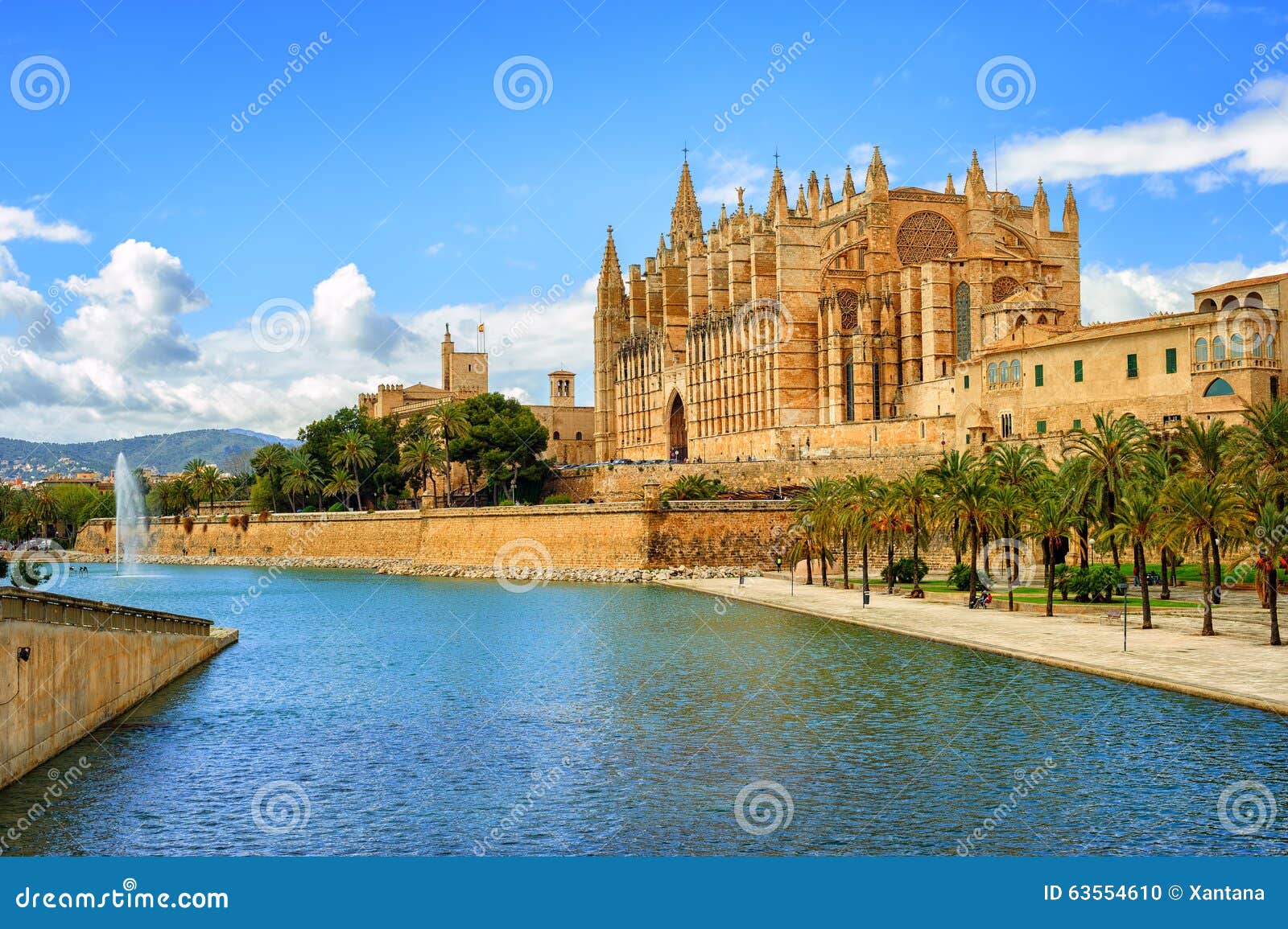 gothic medieval cathedral of palma de mallorca, spain