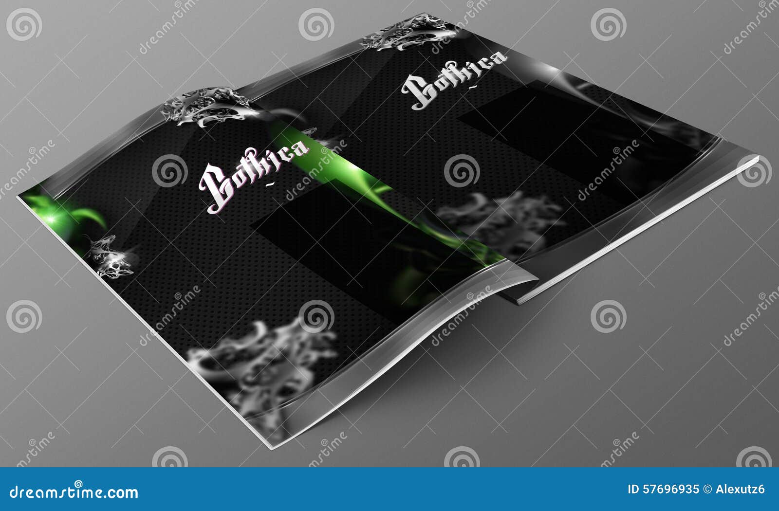 Gothic Magazine Mockup Stock Illustration Illustration of