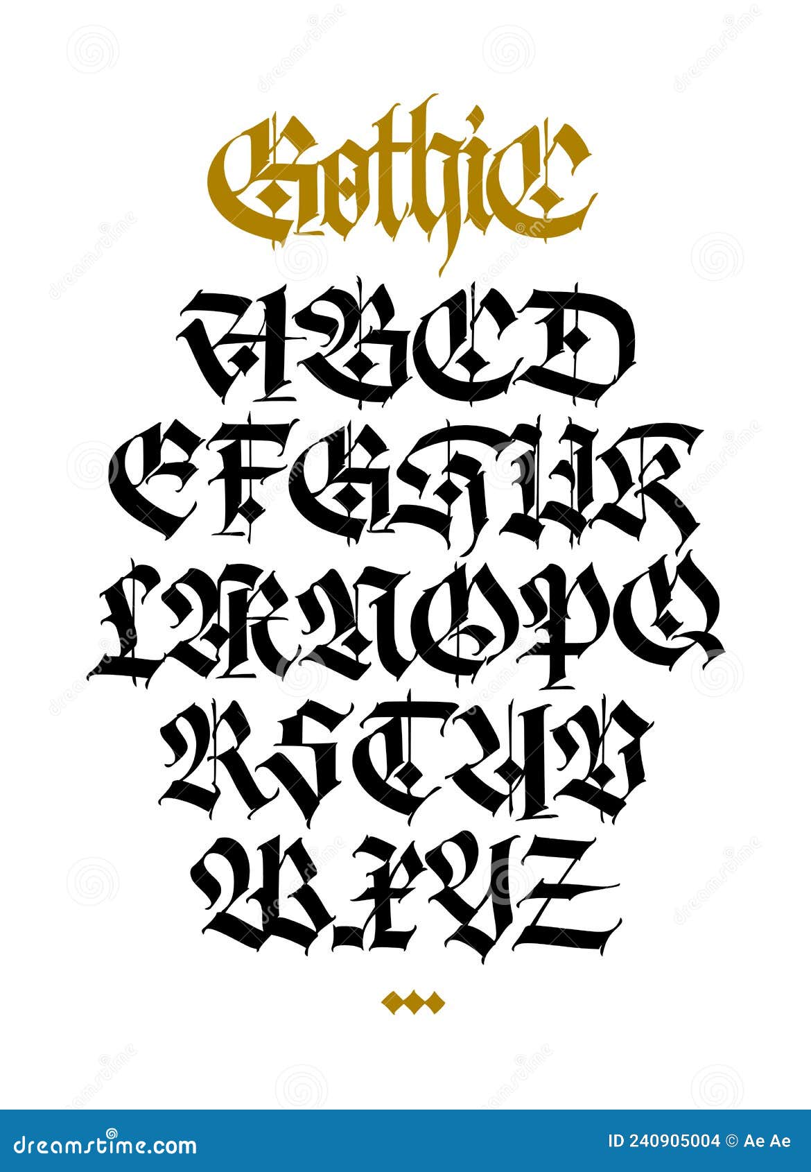 Calligraphy Capital Letters Gothic