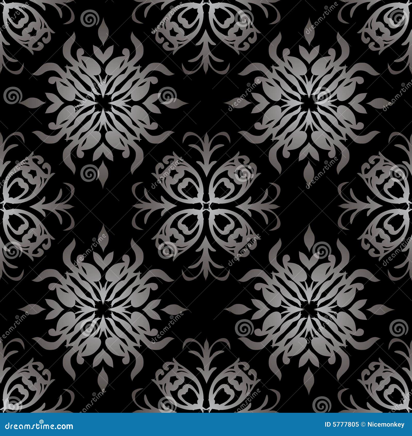 Seamless Damask Wallpaper Stock Illustration  Download Image Now   Backgrounds Gothic Style Baroque Style  iStock