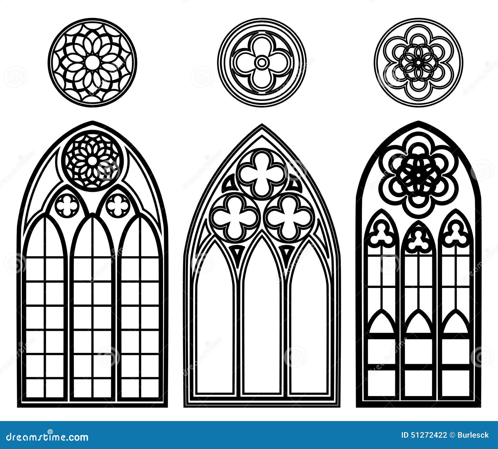 gothic windows of cathedrals