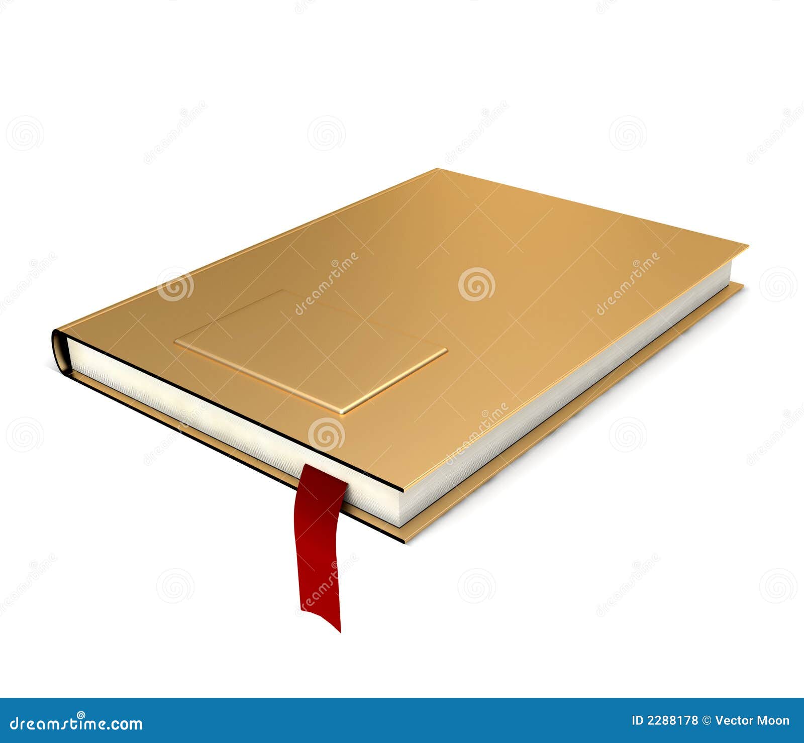 Lastig aantrekken Silicium Gouden boek stock illustratie. Illustration of boekhandel - 2288178