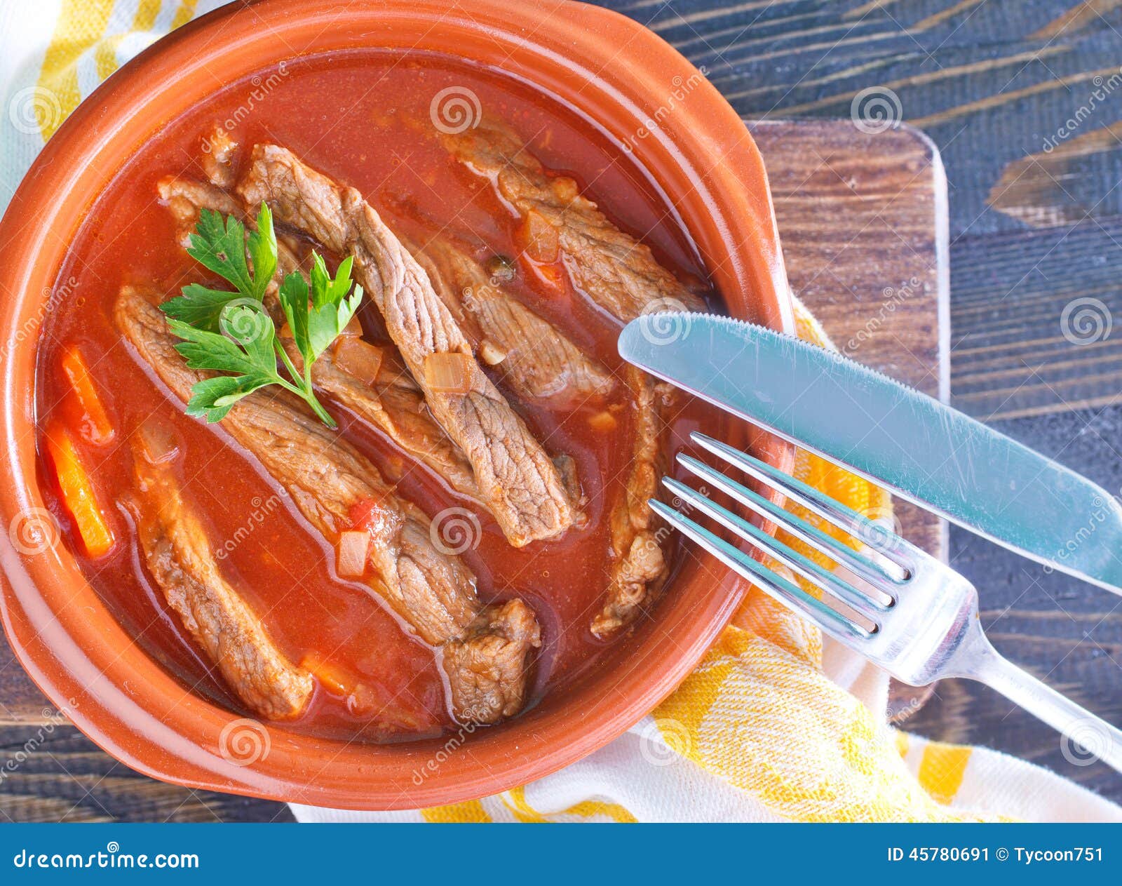 Goulash stock image. Image of goulash, boiled, meat, basil 45780691