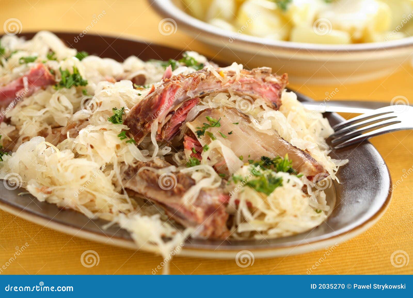 Goulash with sauerkraut stock photo. Image of arranged 2035270