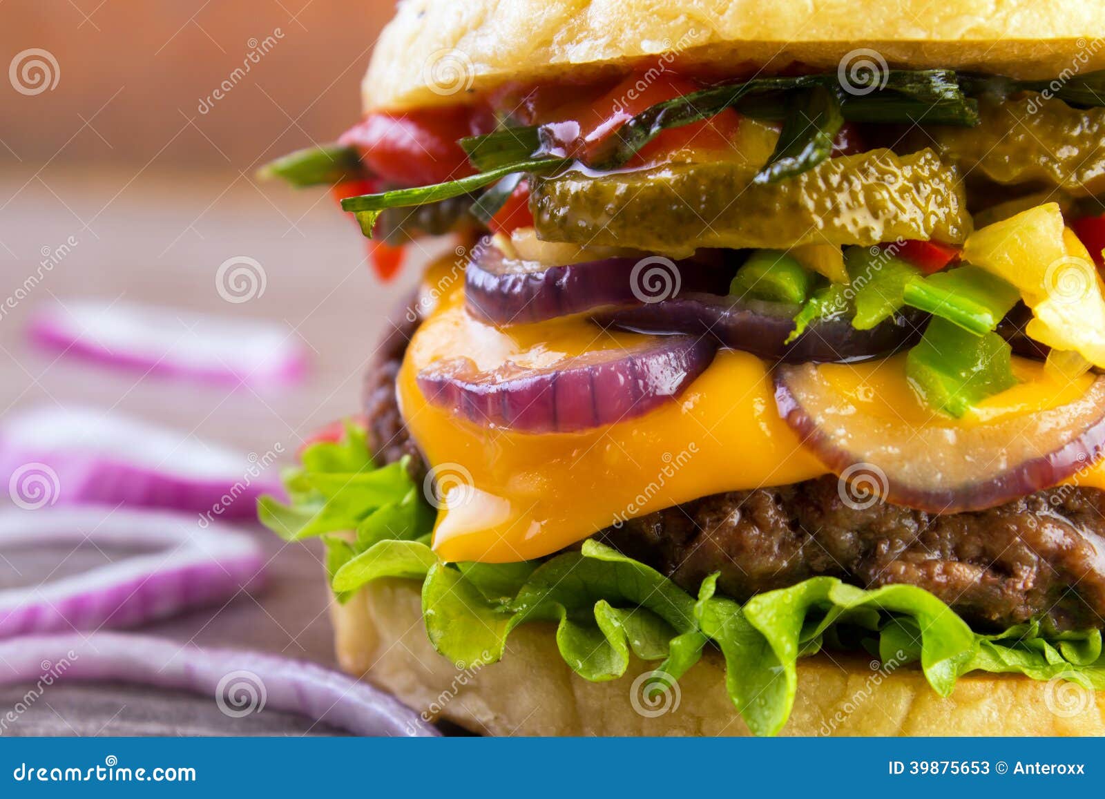 gourmet burger closeup