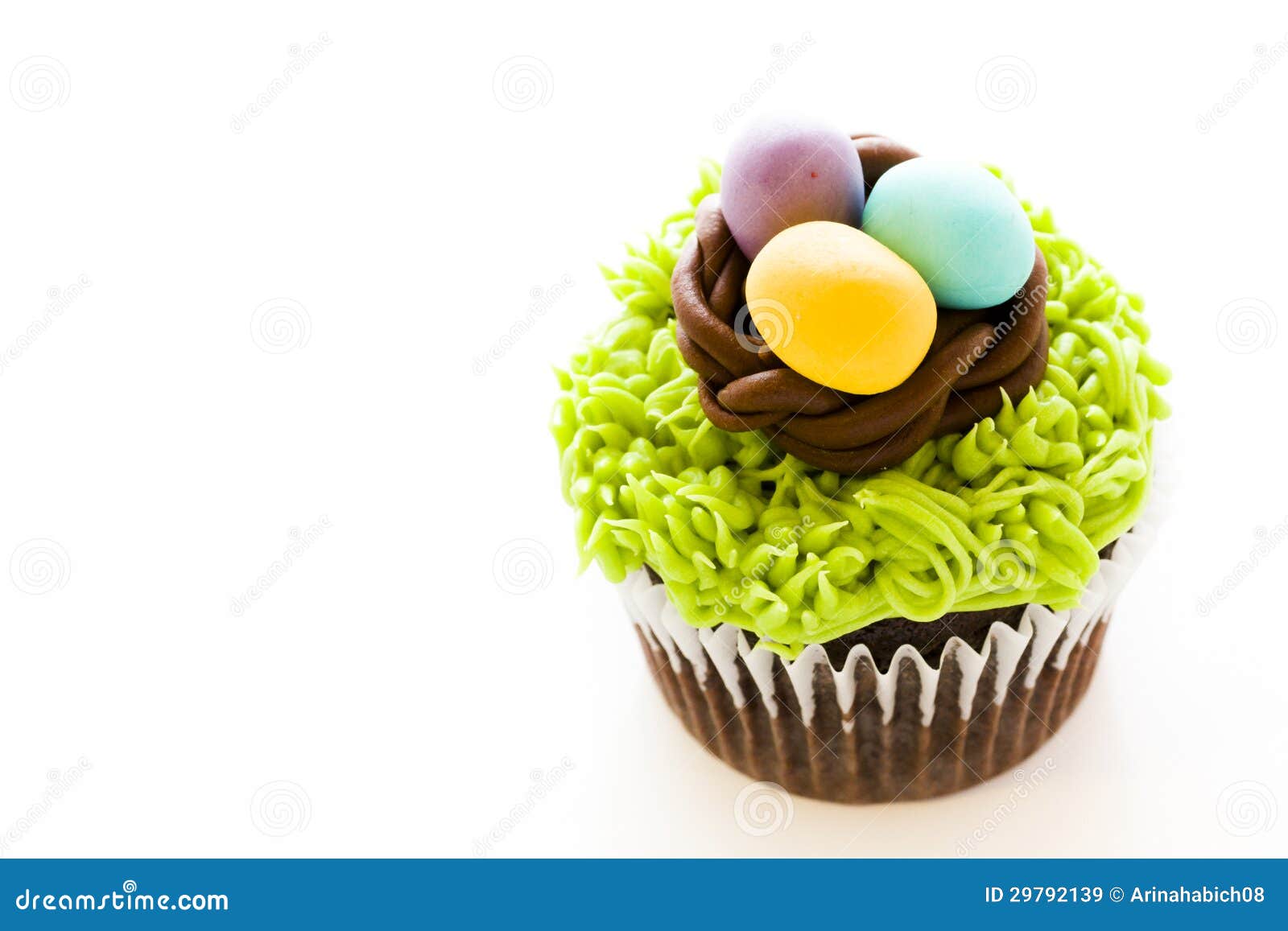 Easter cupcakes stock image. Image of grass, cake, cream 29792139