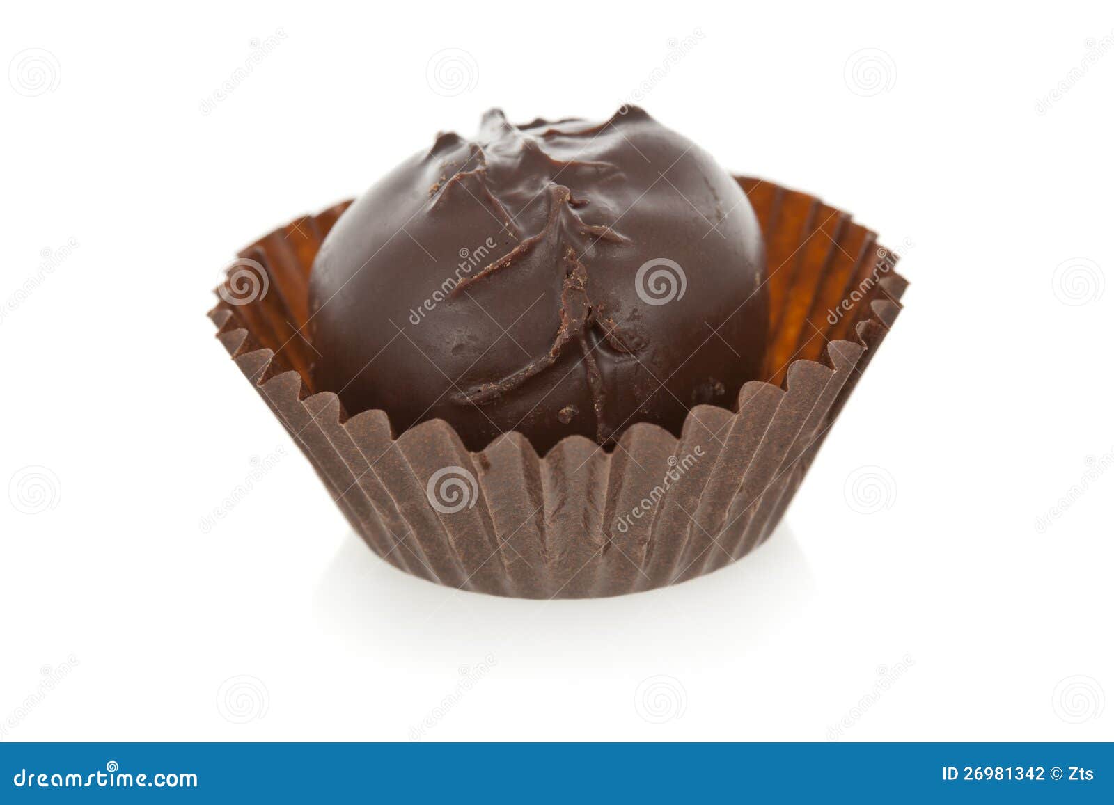 Gourmet Chocolate Truffle Isolated On White Backgr Stock Photo Image