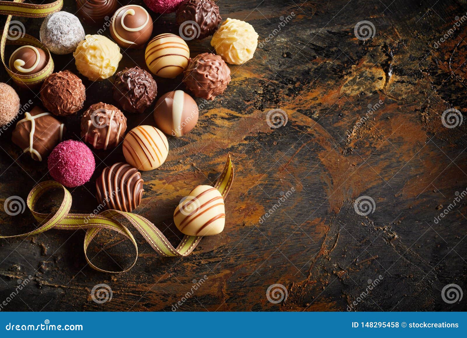 gourmet chocolate valentines still life