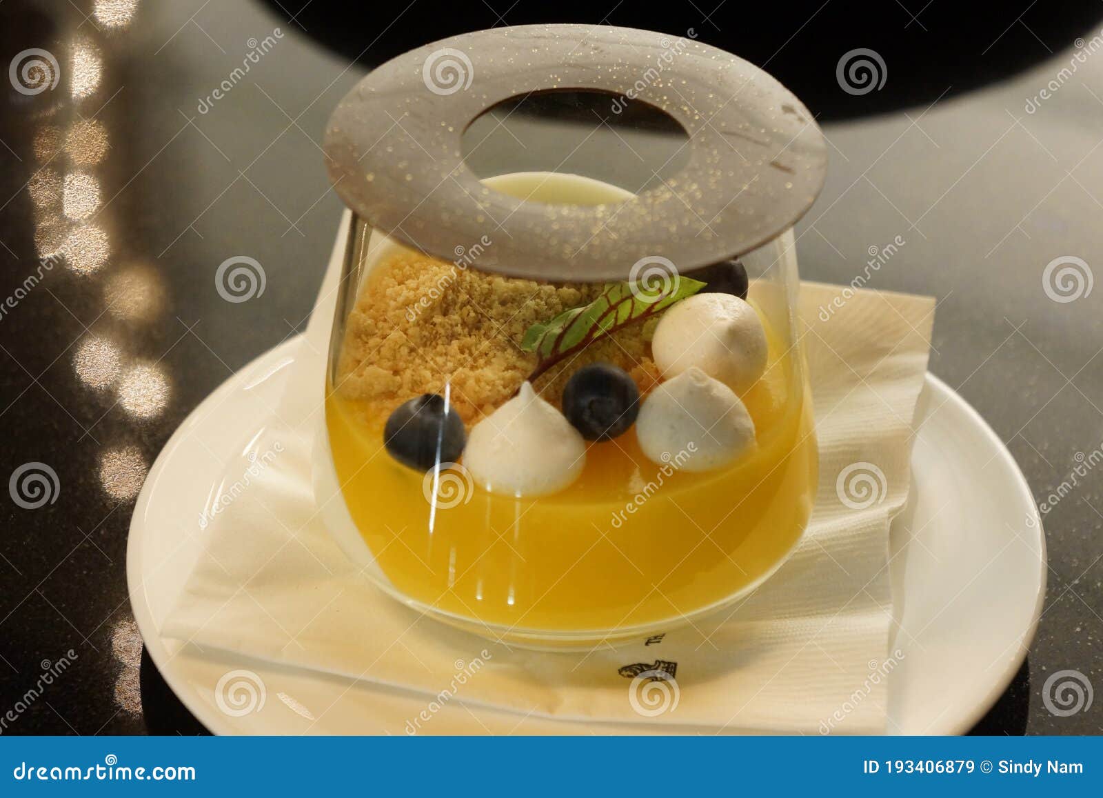 Gourmet Dessert Vanilla Pannacotta Image - Image of mandarino, dessert: 193406879