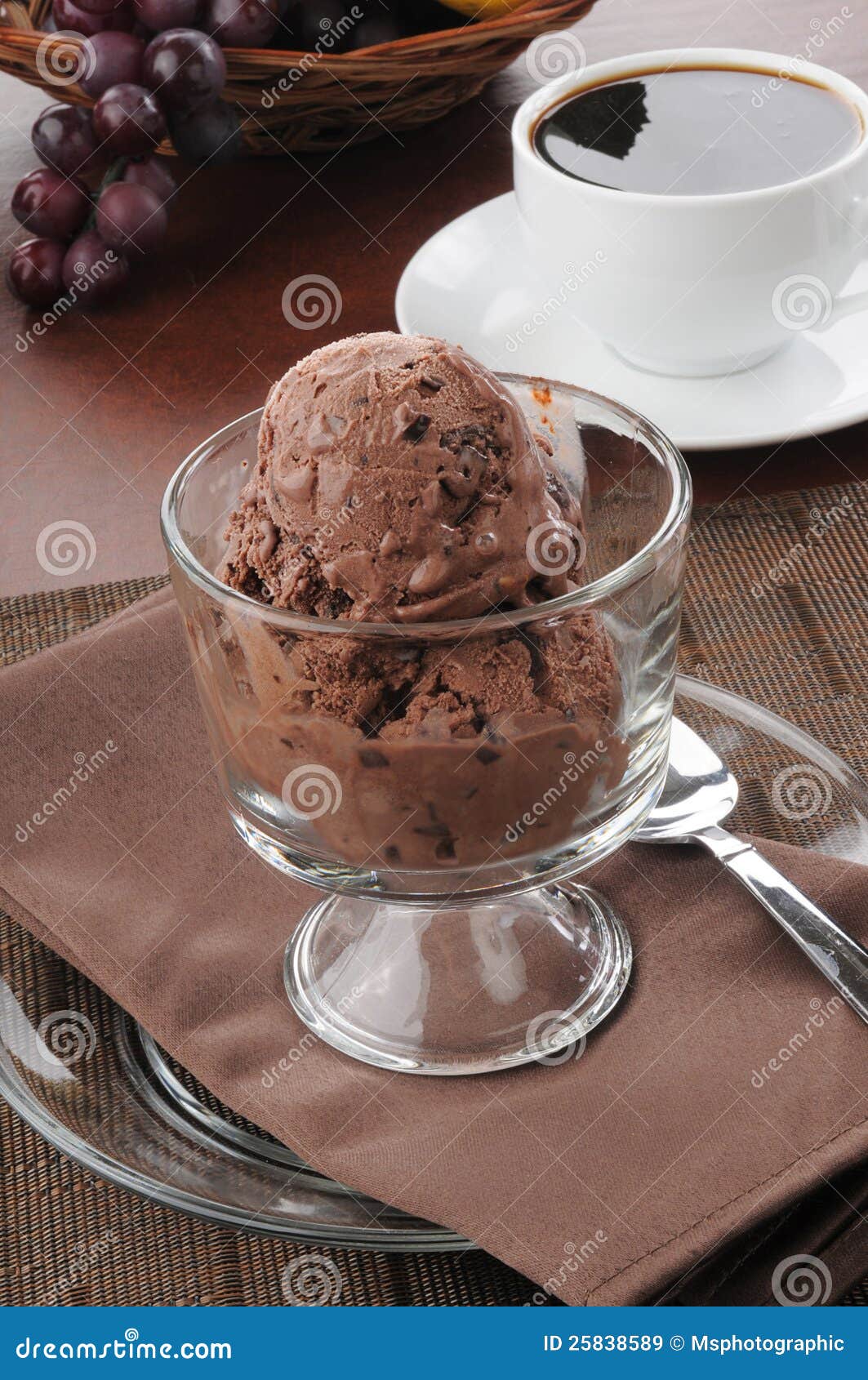 Gourmet Double Chocolate Ice Cream Stock Image Image of black, scoop
