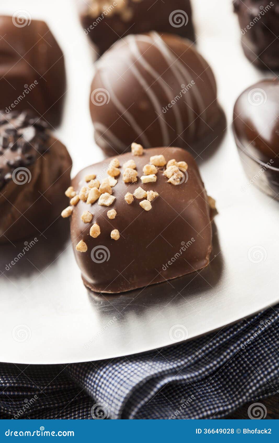Gourmet Fancy Dark Chocolate Truffle Candy Stock Photo Image of
