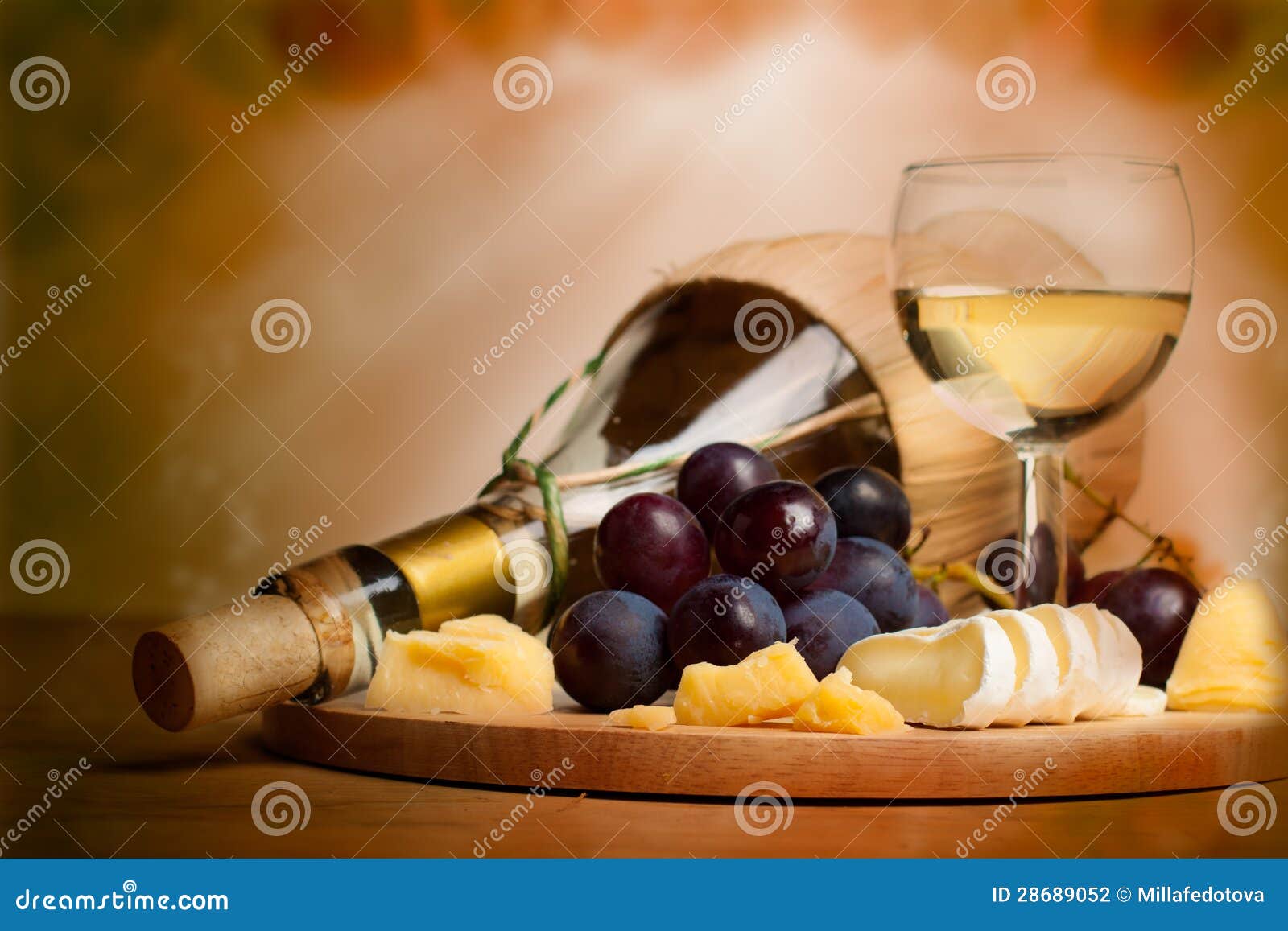 Gourmet Food Background Wine, Cheese, Grapes Stock Photo Image of