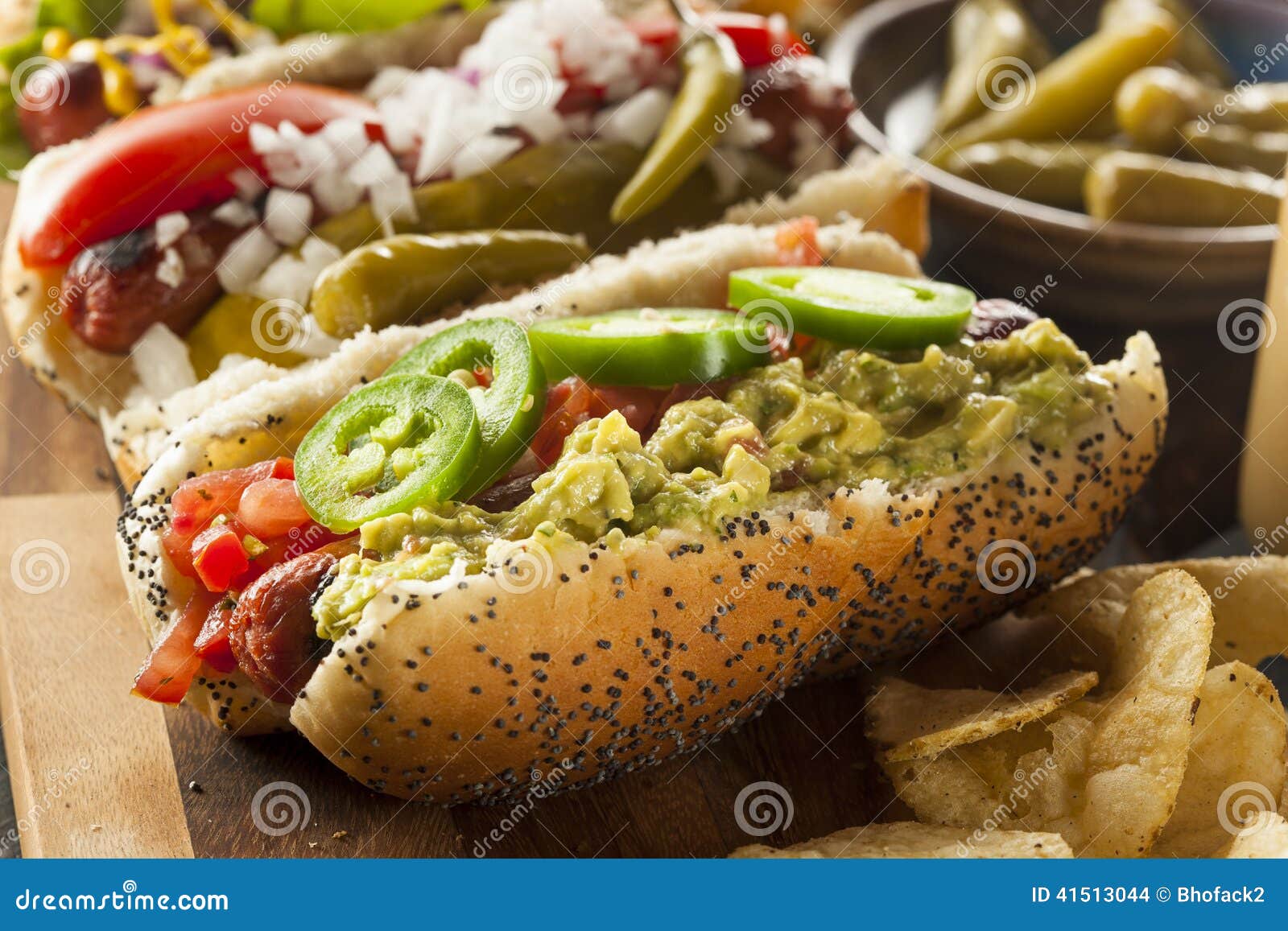 Gourmet Grilled All Beef Hots Dogs Stock Photo Image of chips