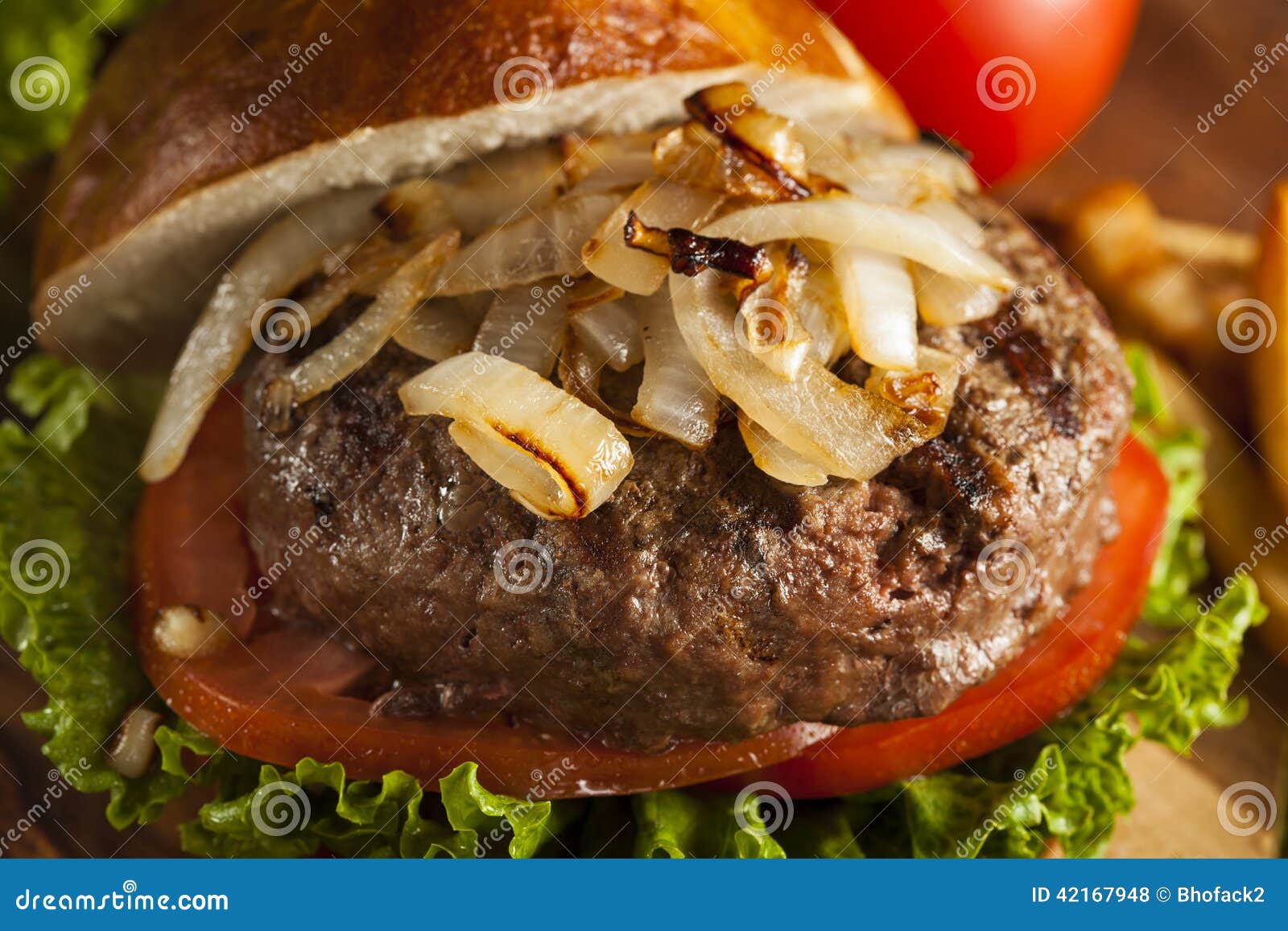 Gourmet Hamburger with Lettuce and Tomato Stock Photo Image of
