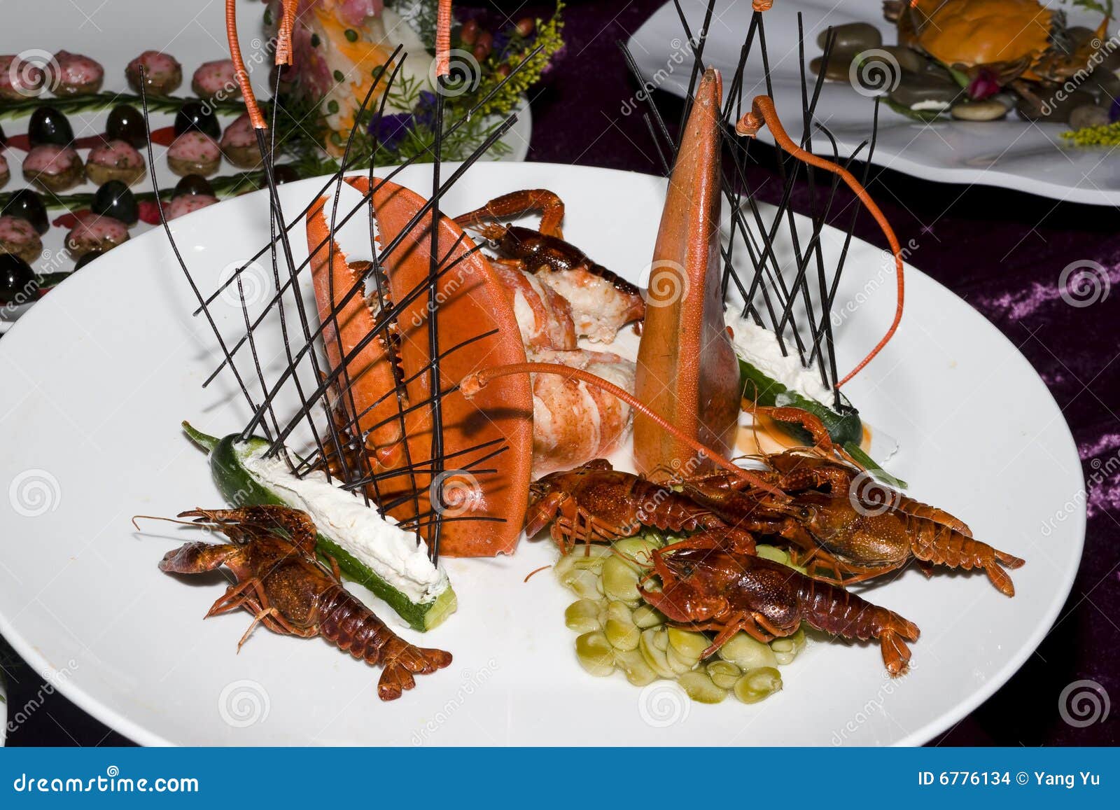 Gourmet lobster meal stock photo. Image of expensive, display 6776134