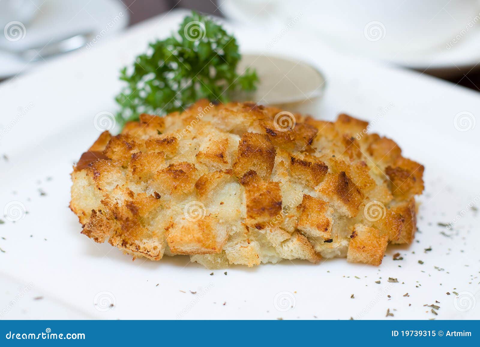 Gourmet Meat in Bread Crumbs Stock Image Image of beef, white 19739315