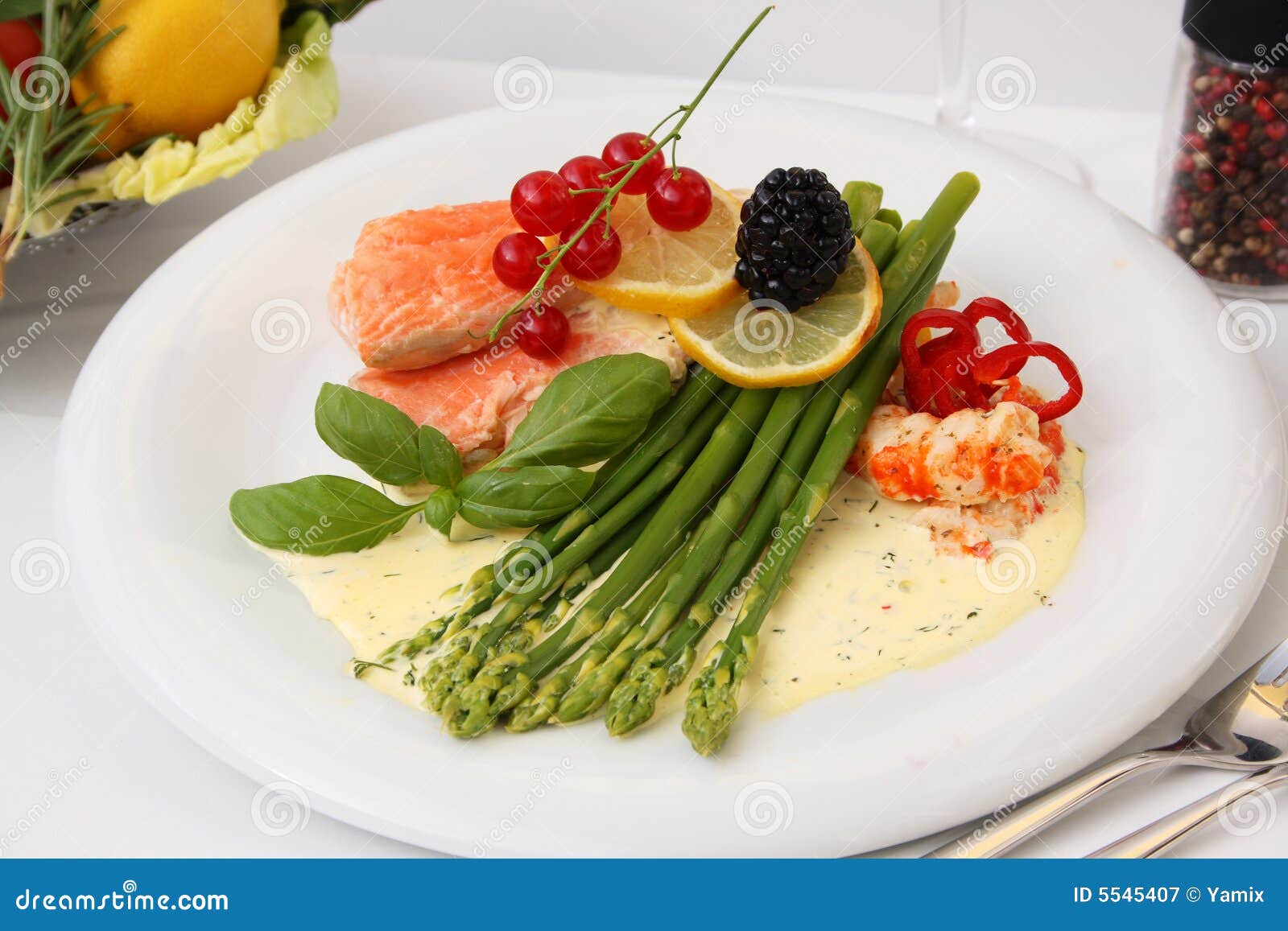 gourmet salmon meal