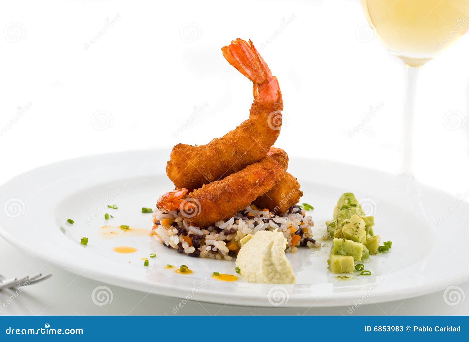 Gourmet seafood dish stock image. Image of background 6853983