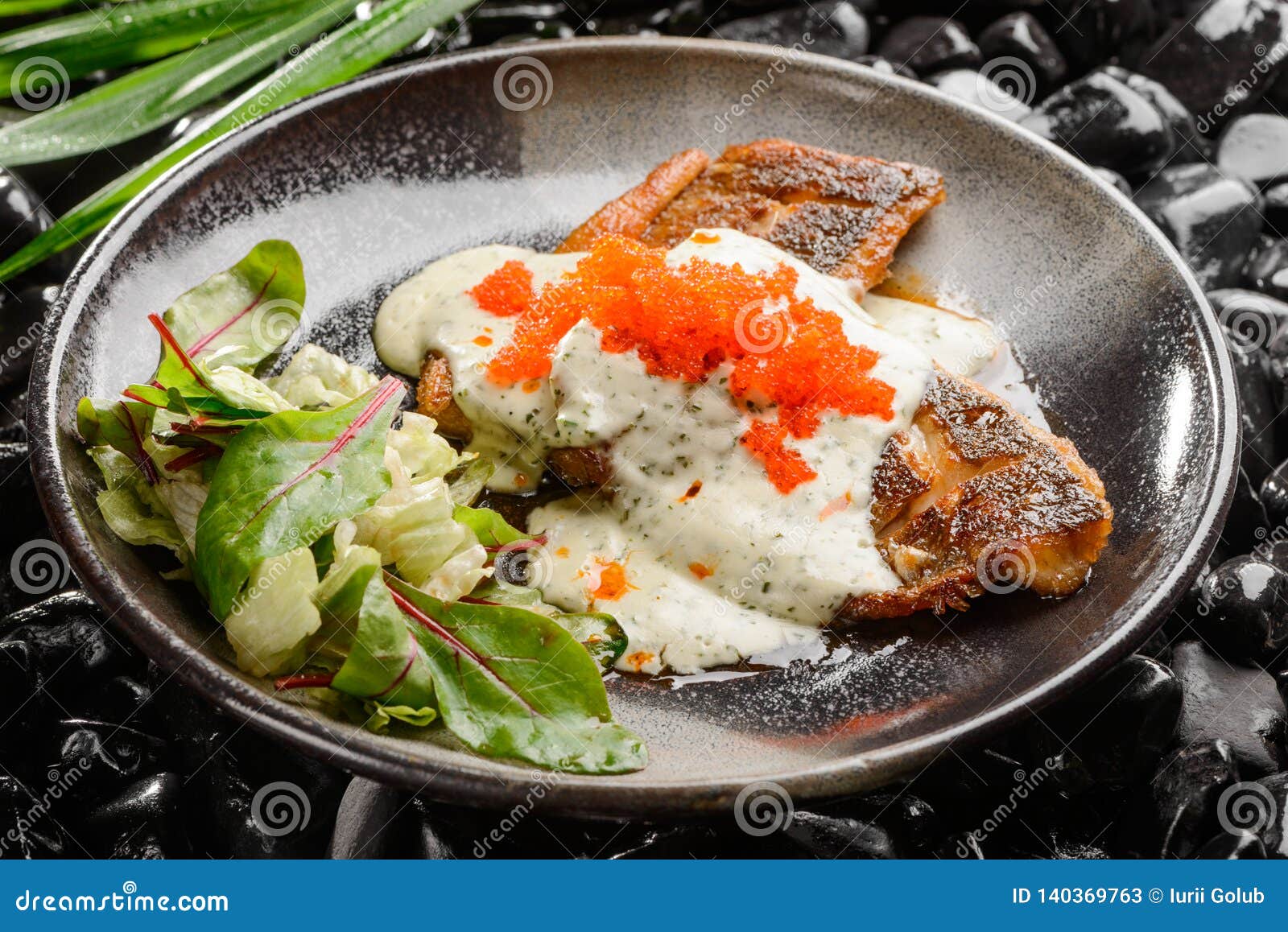 Gourmet seafood dish stock image. Image of feng, menu ...