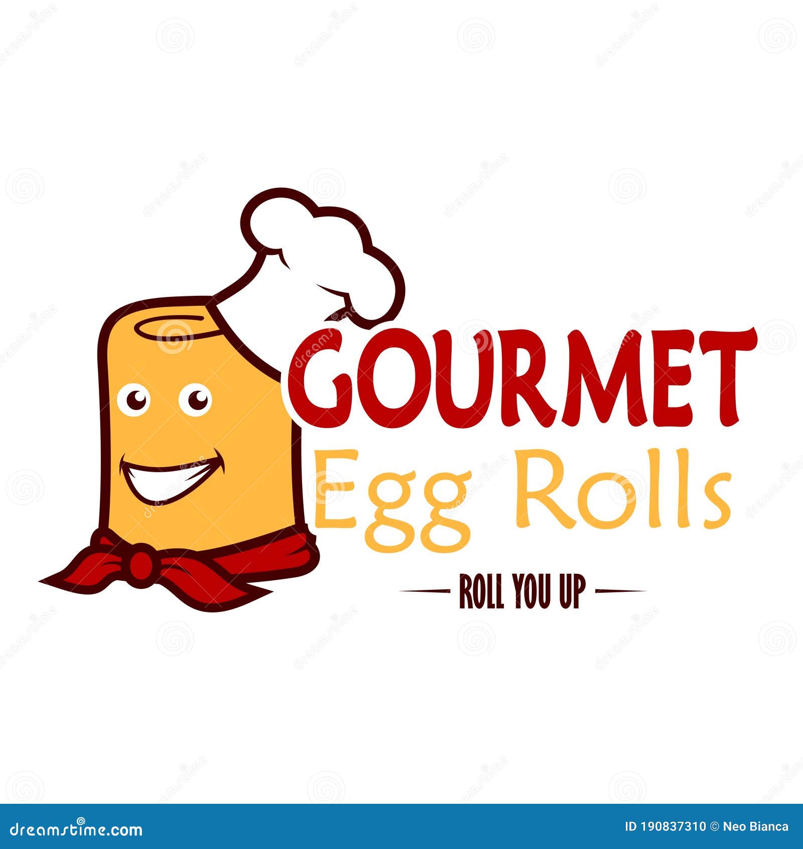 Gourmet Snack Egg Rolls Illustration Vector Stock Vector Illustration