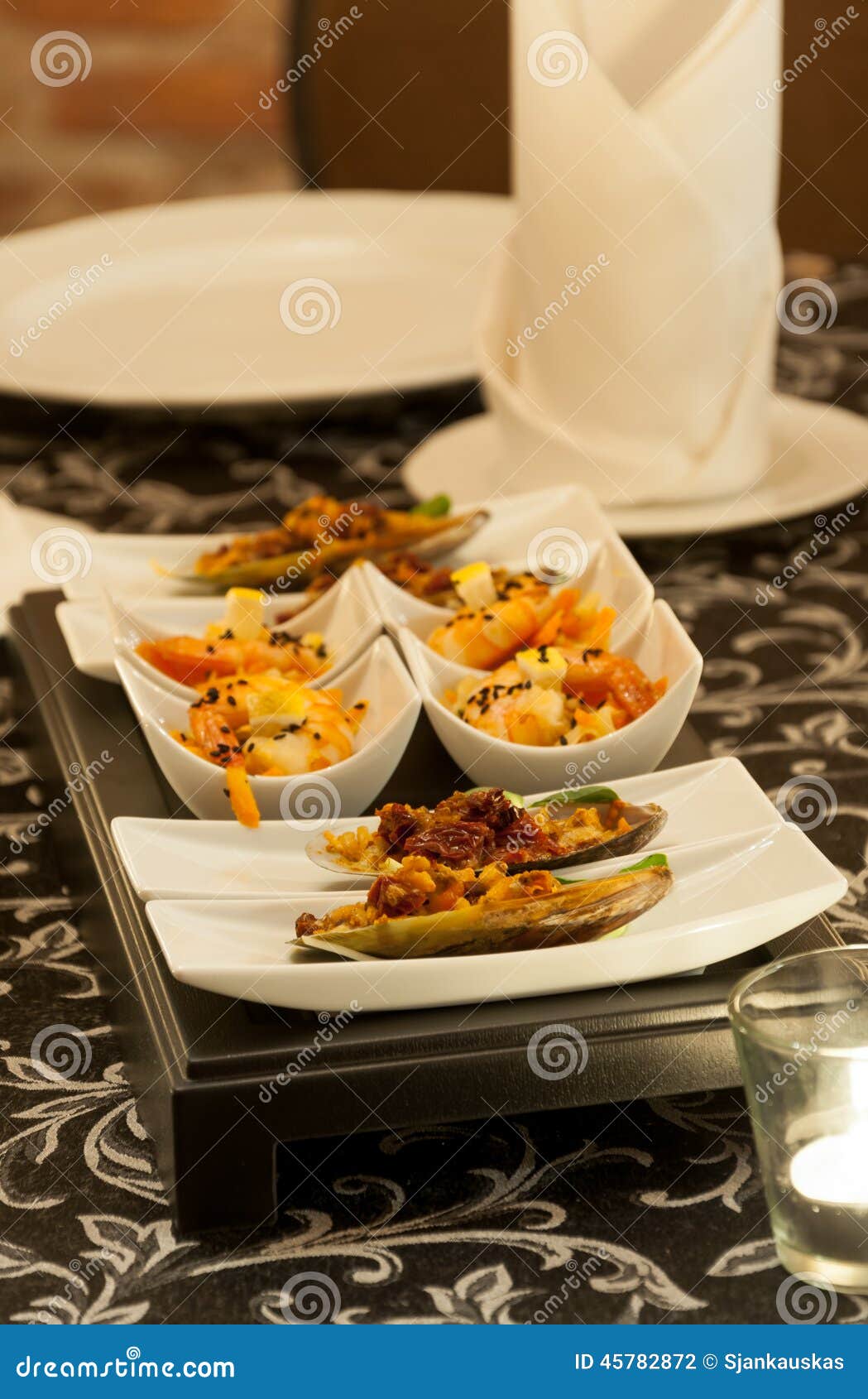 Gourmet starter stock photo. Image of assortment, decoration - 45782872