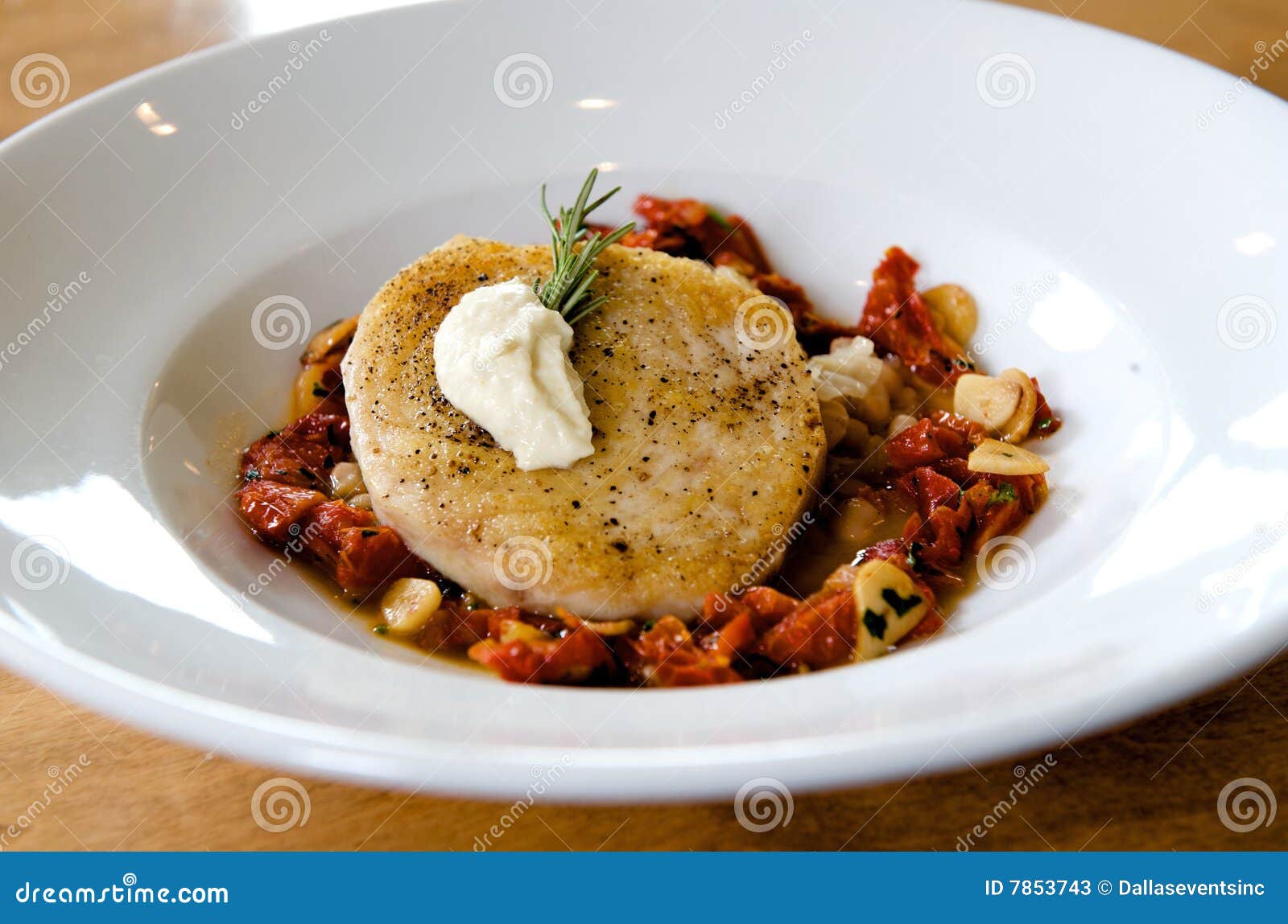 Gourmet swordfish dinner stock image. Image of bowl, corn 7853743