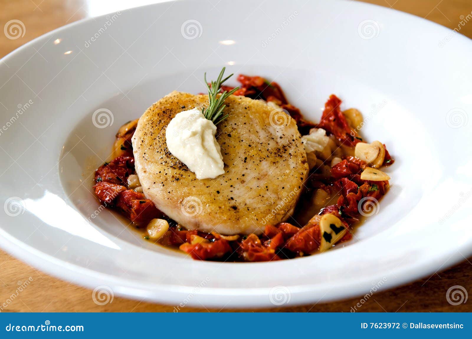 Gourmet swordfish dish stock photo. Image of grill, mediterranean 7623972