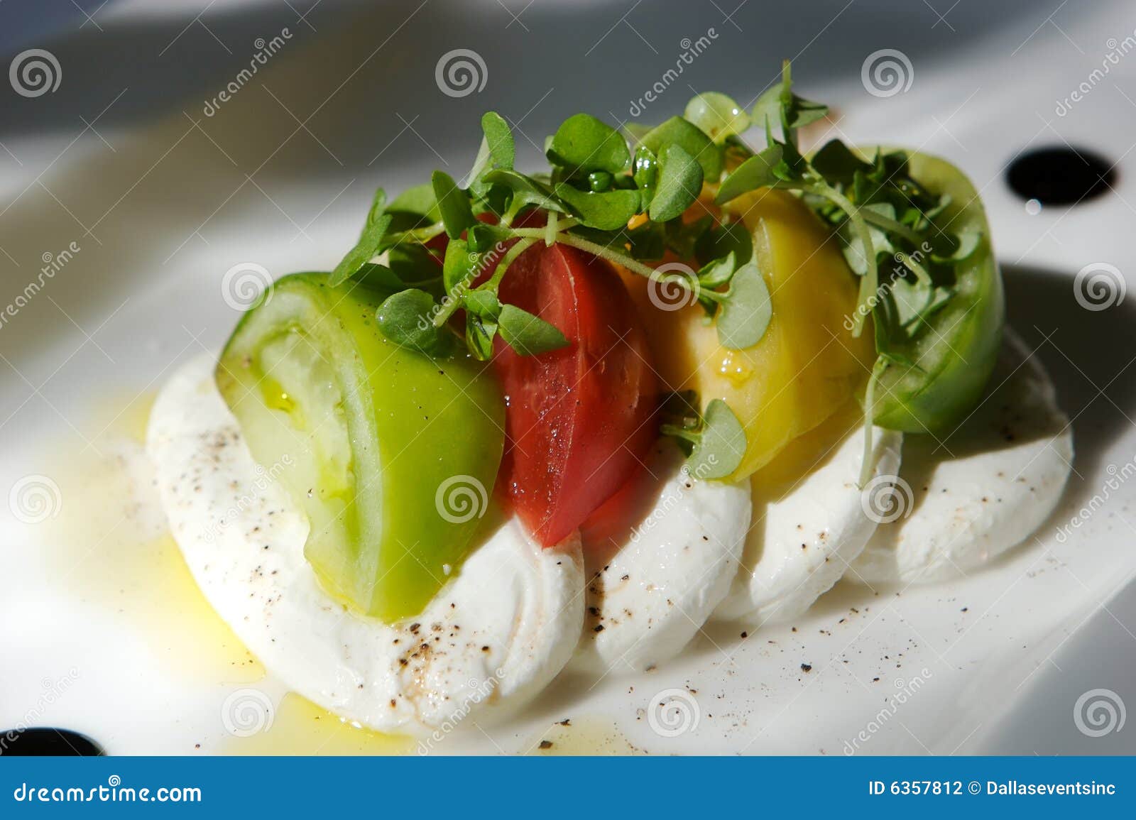 Gourmet Tomato and Cheese Appetizer Stock Photo Image of herb, diet