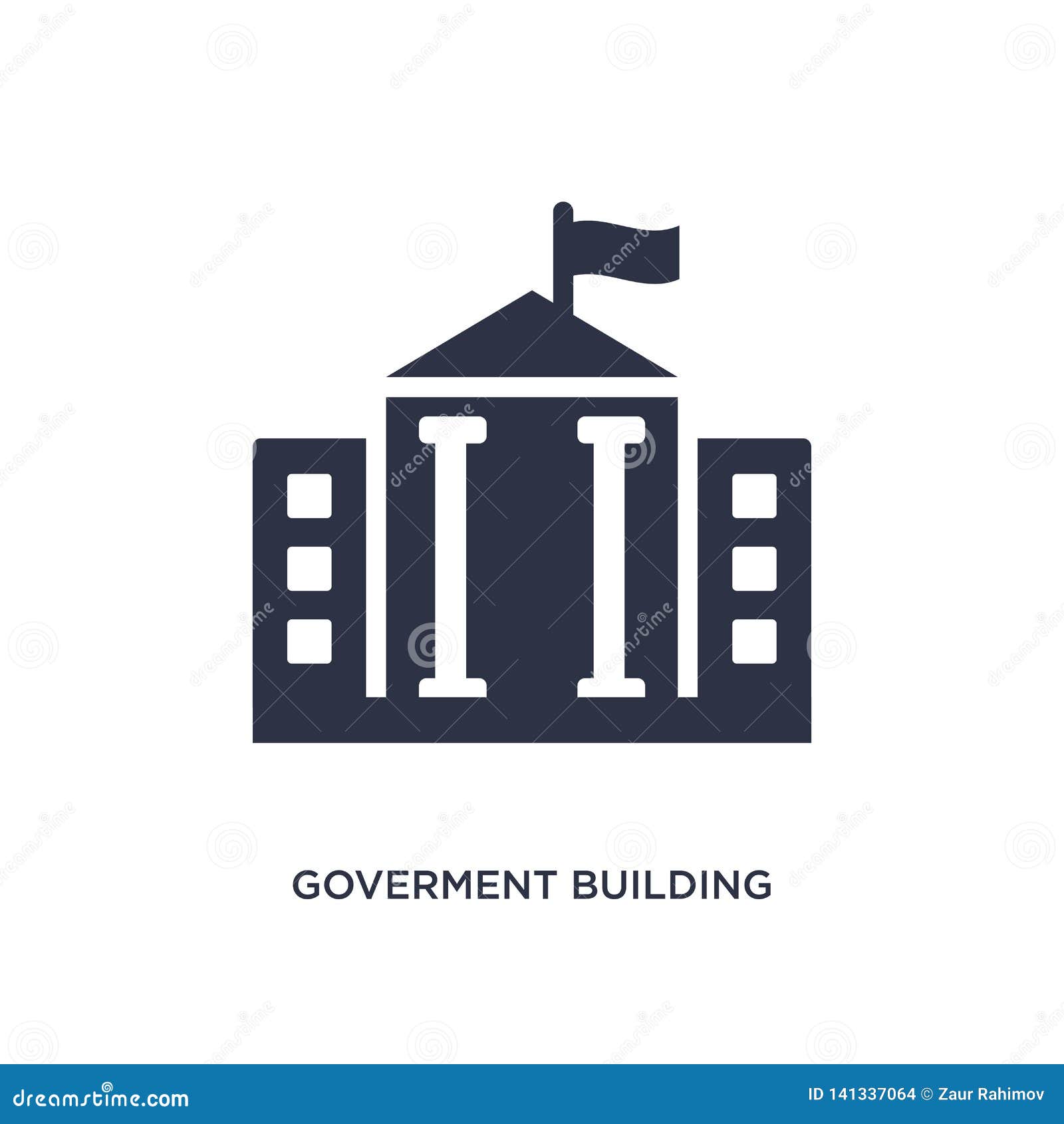 goverment building icon on white background. simple   from buildings concept