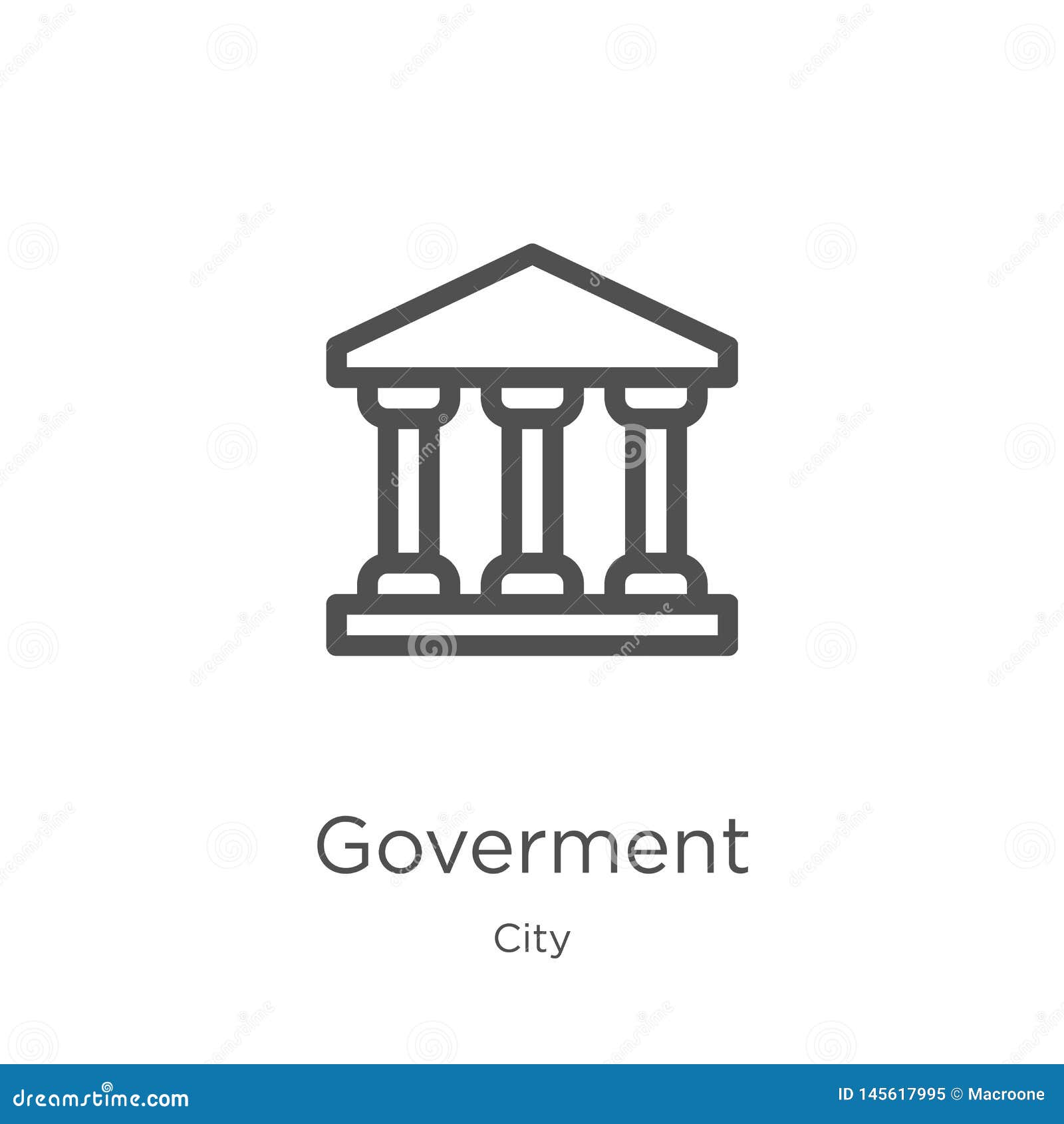 goverment icon  from city collection. thin line goverment outline icon  . outline, thin line goverment