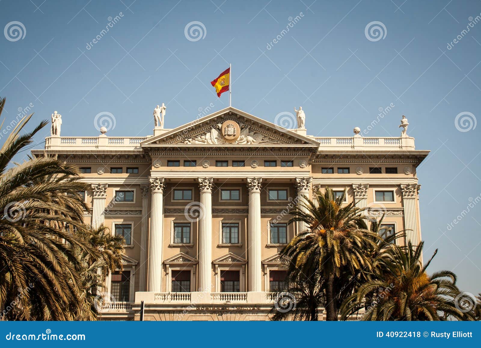 Government Building Barcelona Stock Photo Image of building