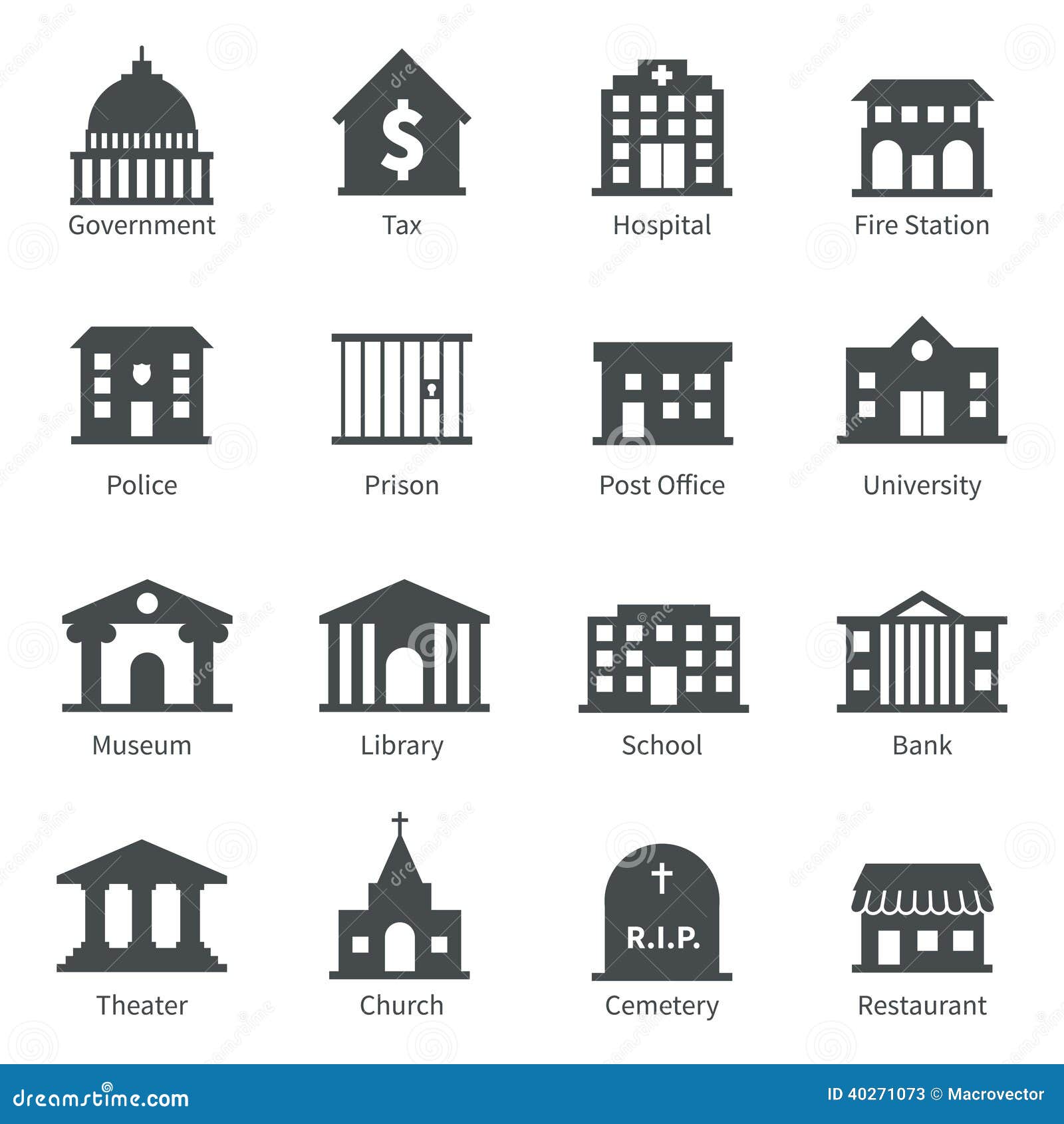 government buildings icons