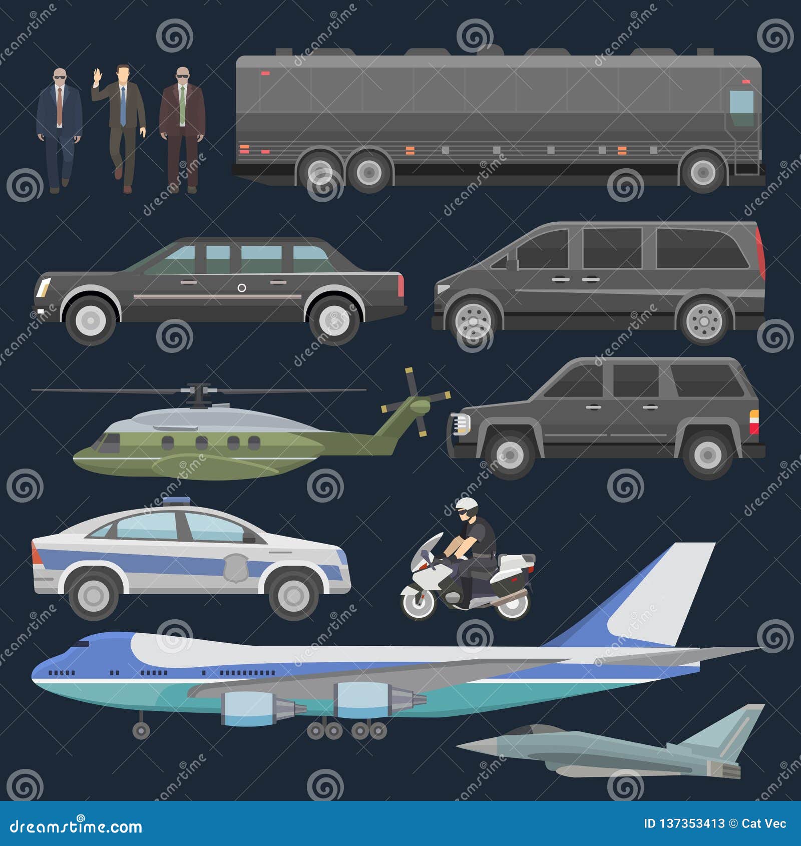 Government Car Vector Presidential Auto Plane and Luxury Business  Transportation with Police Car Illustration Set of Stock Vector -  Illustration of machine, luxury: 137353413