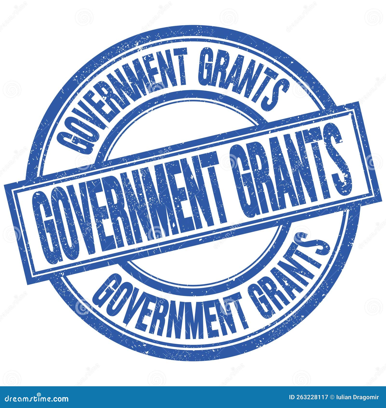 GOVERNMENT GRANTS Written Word on Blue Stamp Sign Stock Illustration GOVERNMENT GRANTS Written Word on Blue Stamp Sign Stock Illustration