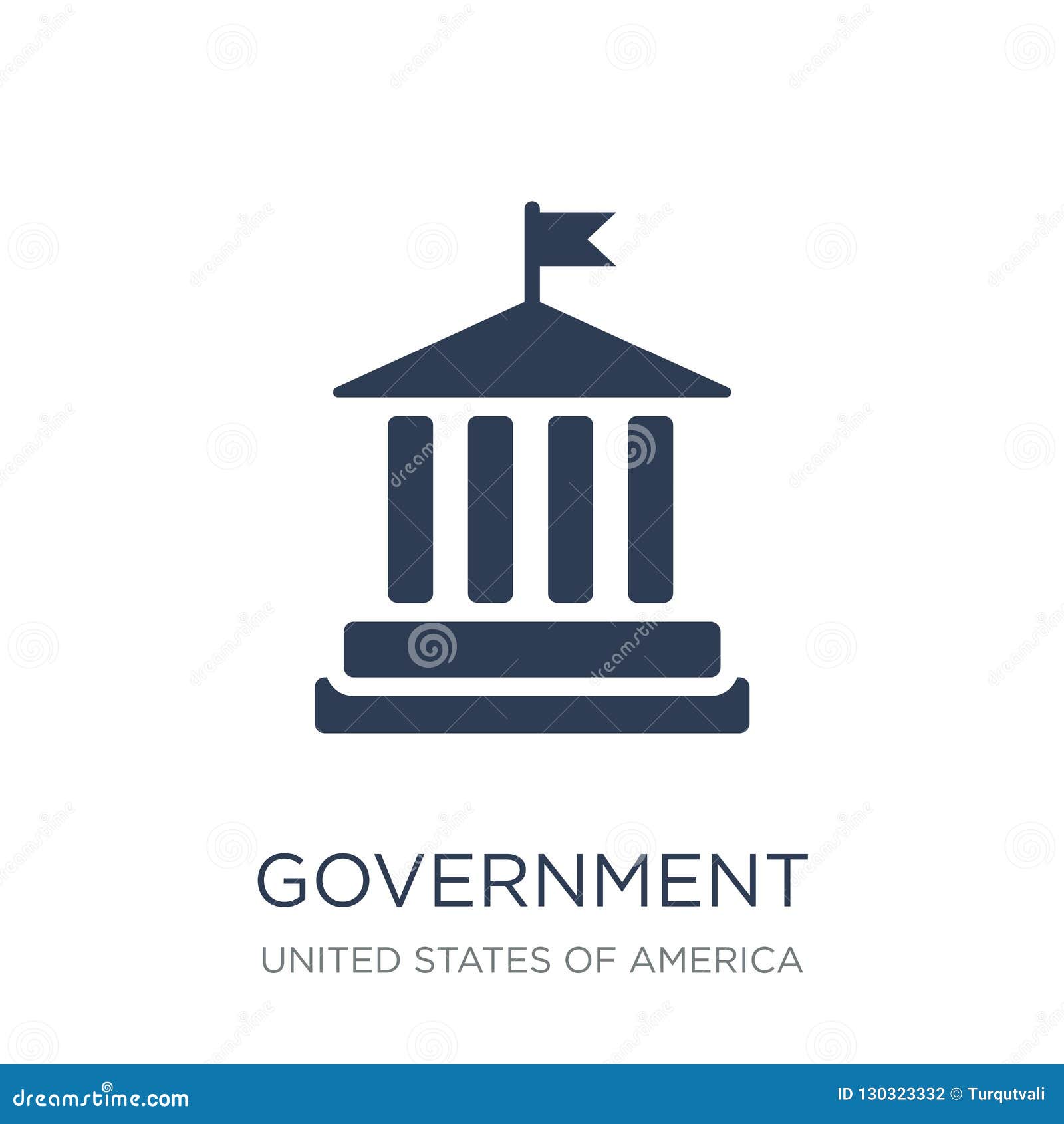 government icon. trendy flat  government icon on white background from united states of america collection